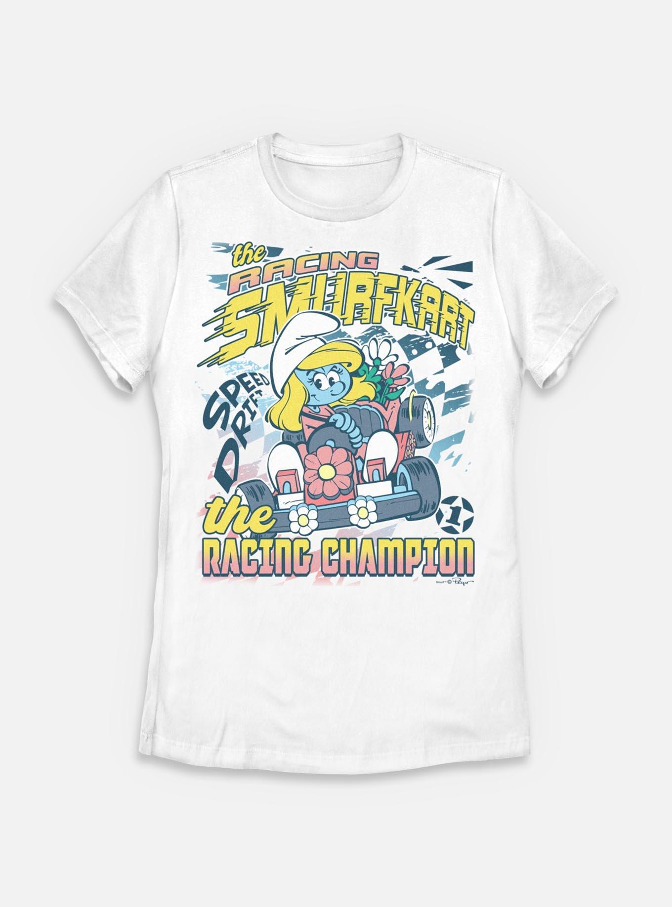 The Smurfs The Racing Smurfkart Womens T-Shirt, , hi-res