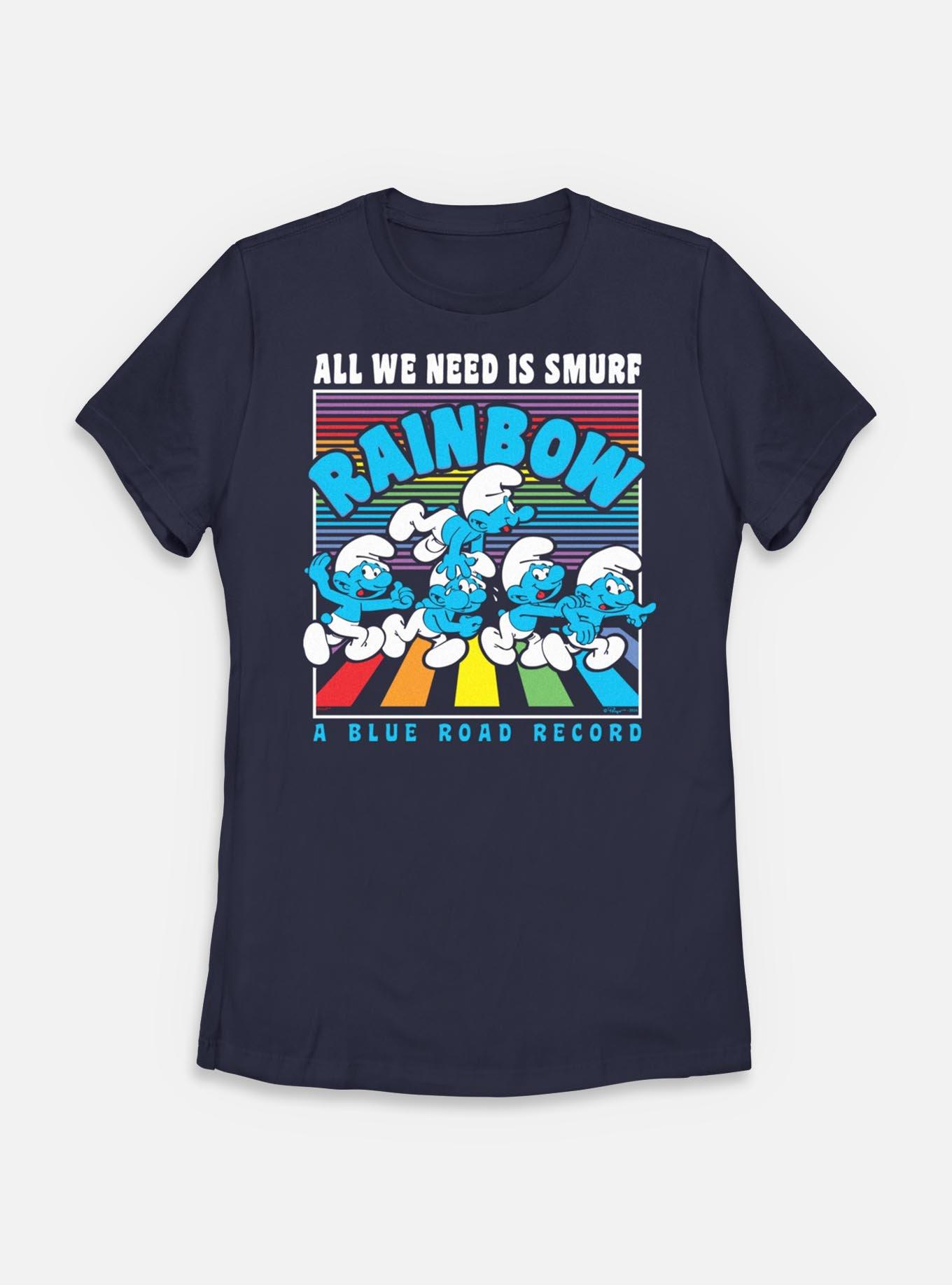 The Smurfs All We Need Is Smurf Womens T-Shirt, NAVY, hi-res