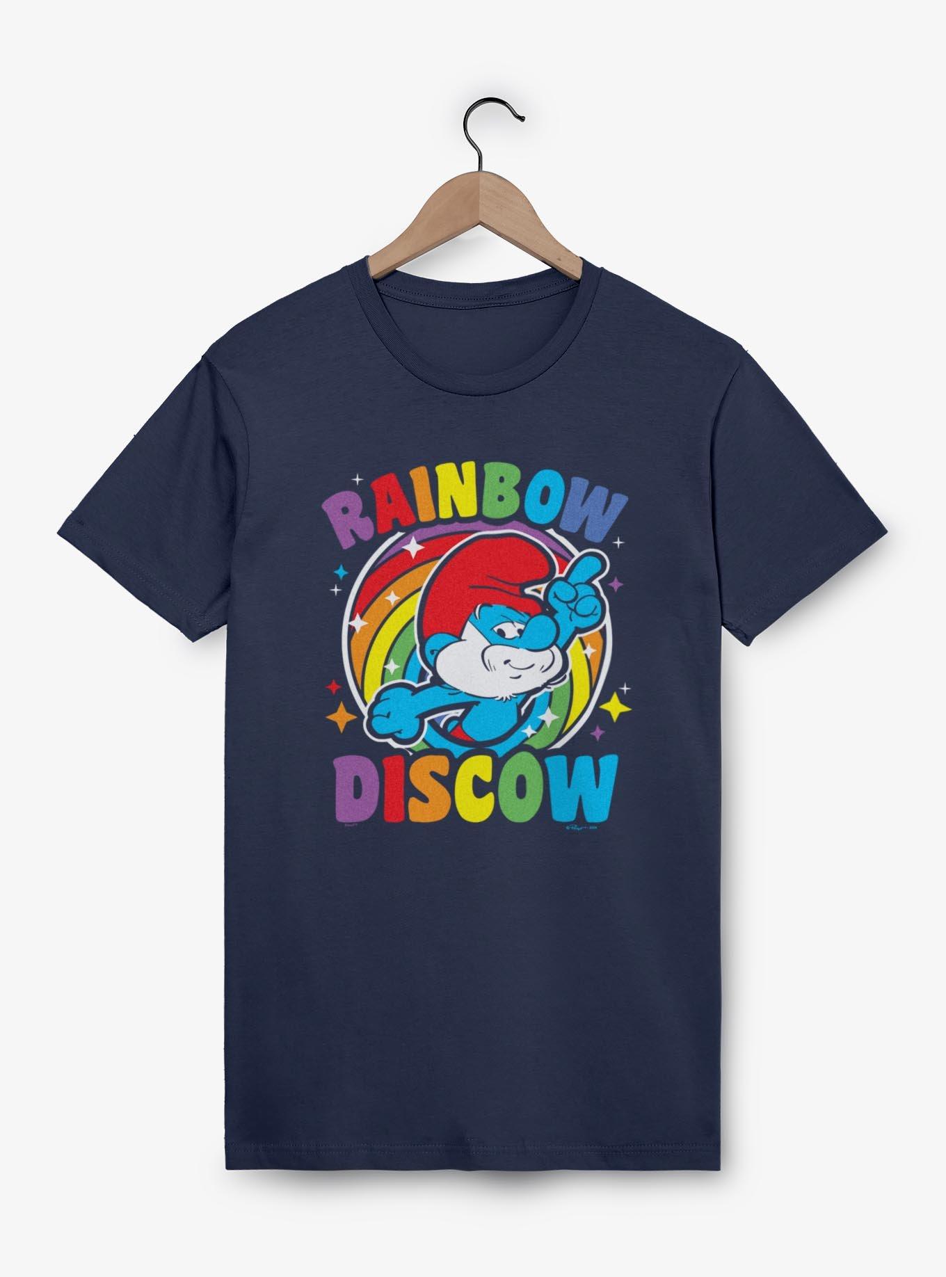The Smurfs Rainbow Discow T-Shirt, NAVY, hi-res