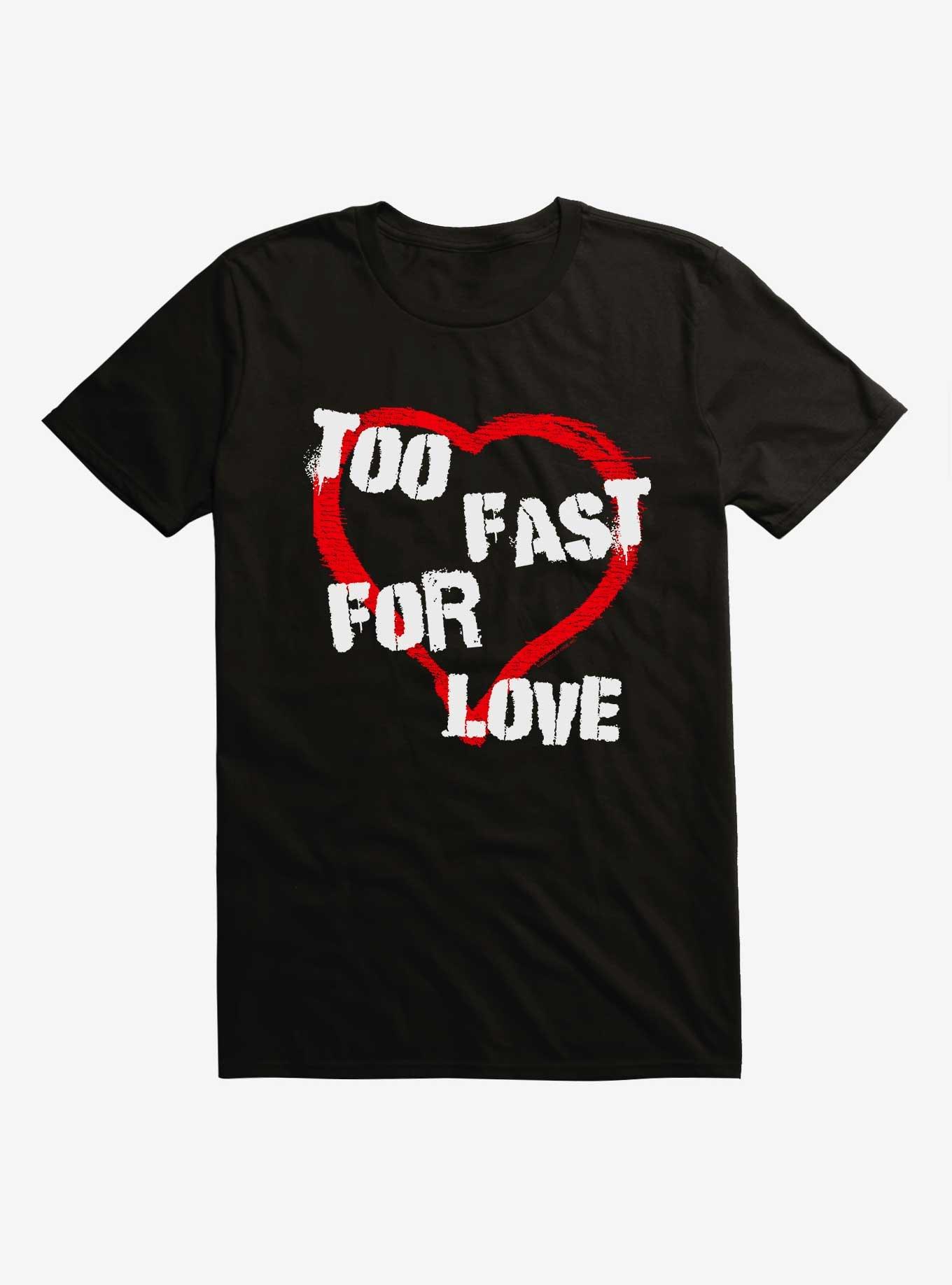 Motley Crue Too Fast For Love Stencil T-Shirt, BLACK, hi-res