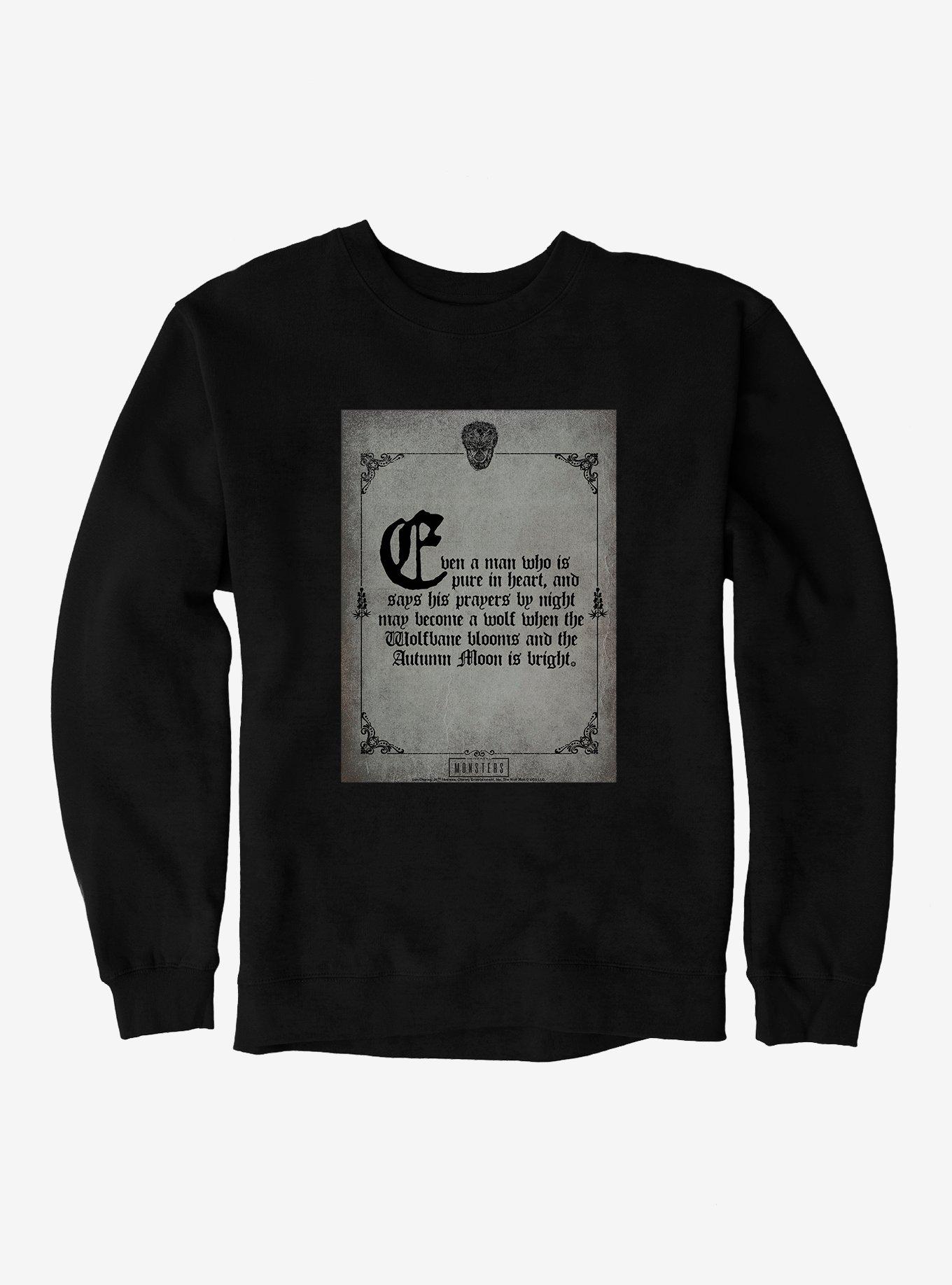 Universal Monsters Wolfman Autumn Moon Sweatshirt, , hi-res
