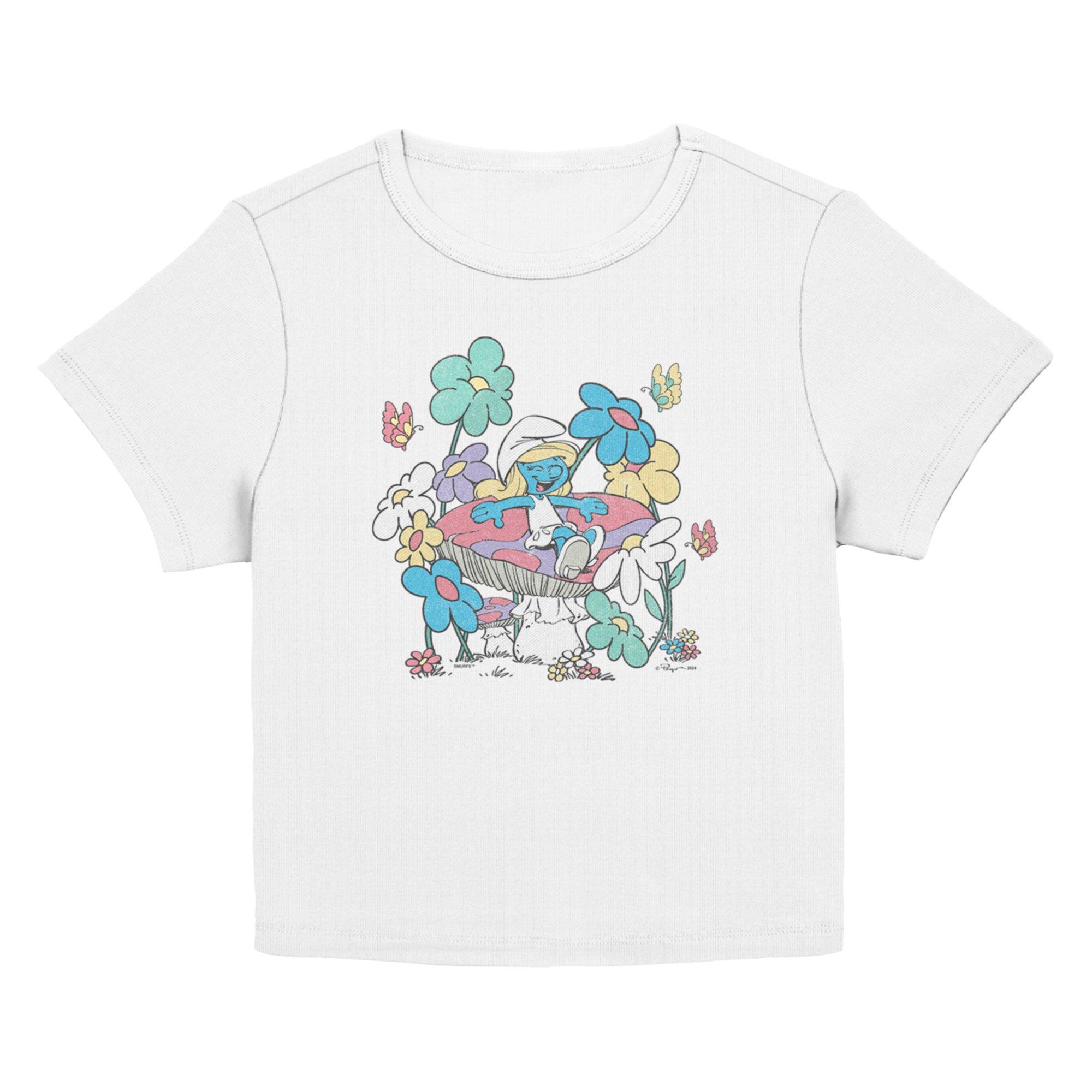 The Smurfs Smurfette Mushroom Life Girls Baby T-Shirt, EGRET, hi-res