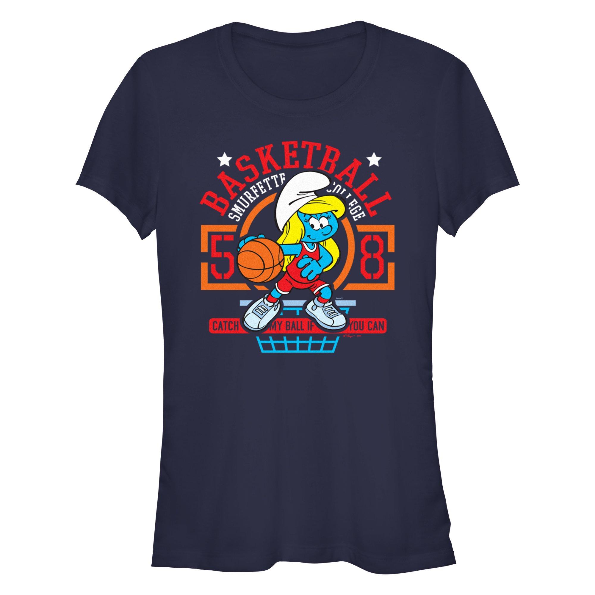 The Smurfs Smurfette Sports Girls T-Shirt, NAVY, hi-res