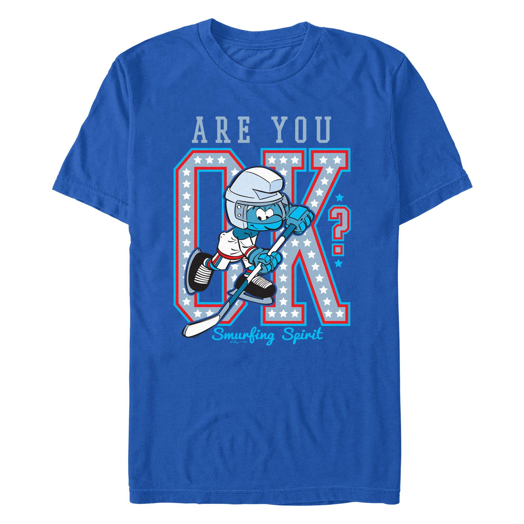 The Smurfs Are You Ok T-Shirt, ROYAL, hi-res