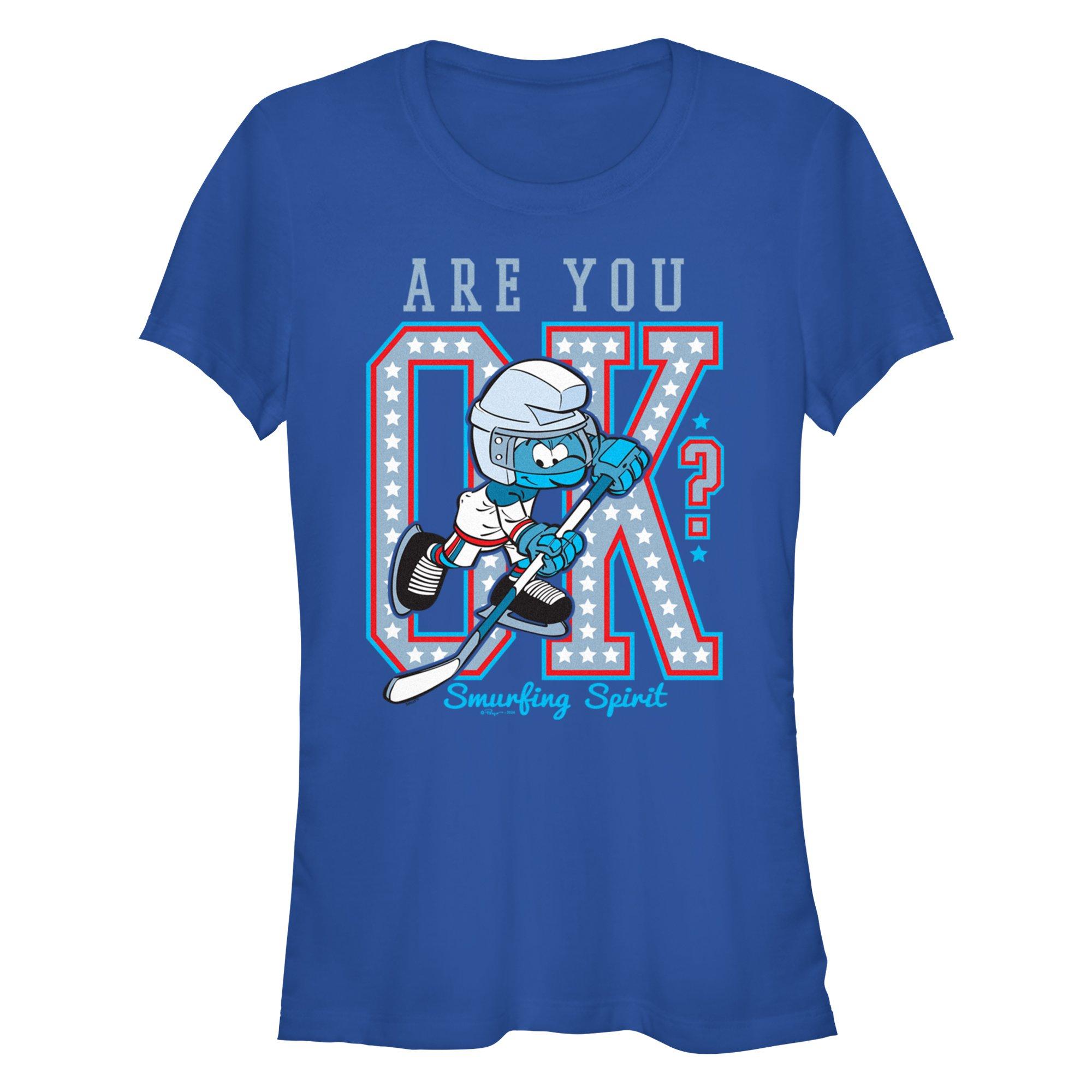 The Smurfs Are You Ok Girls T-Shirt, ROYAL, hi-res