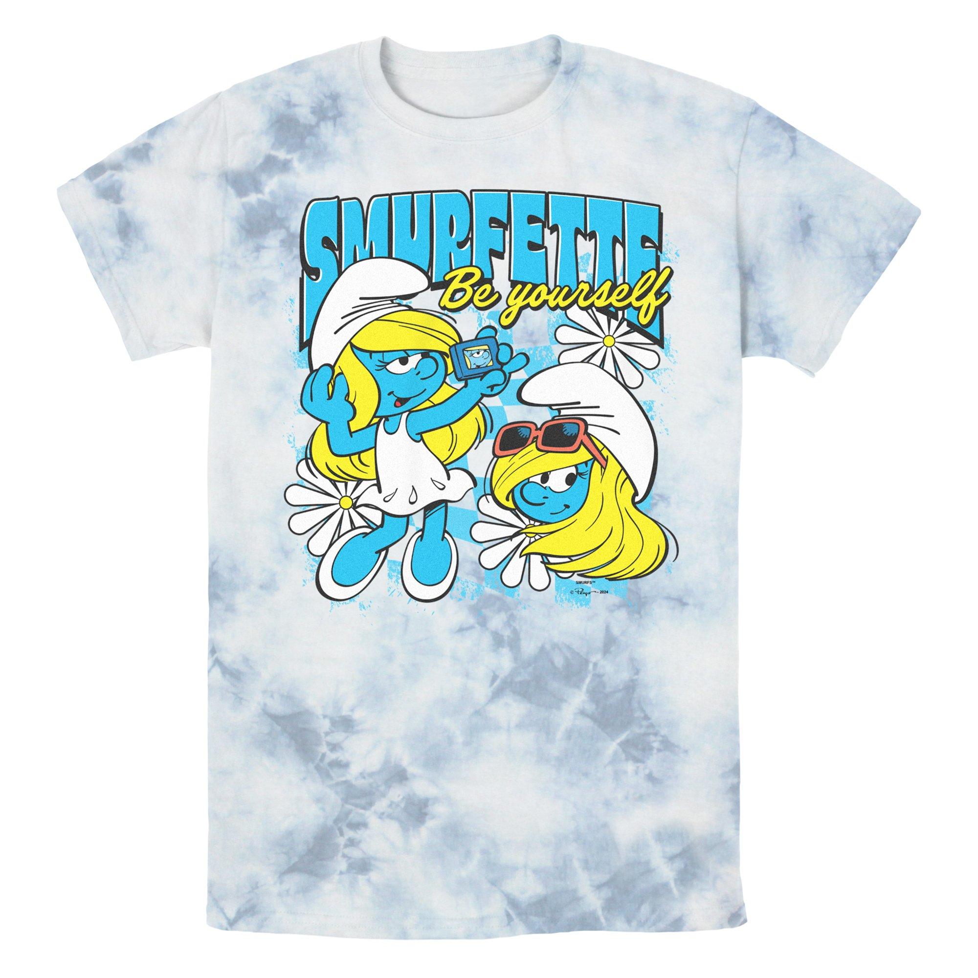 The Smurfs Smurfette Be Yourself Tie-Dye T-Shirt, WHITEBLUE, hi-res