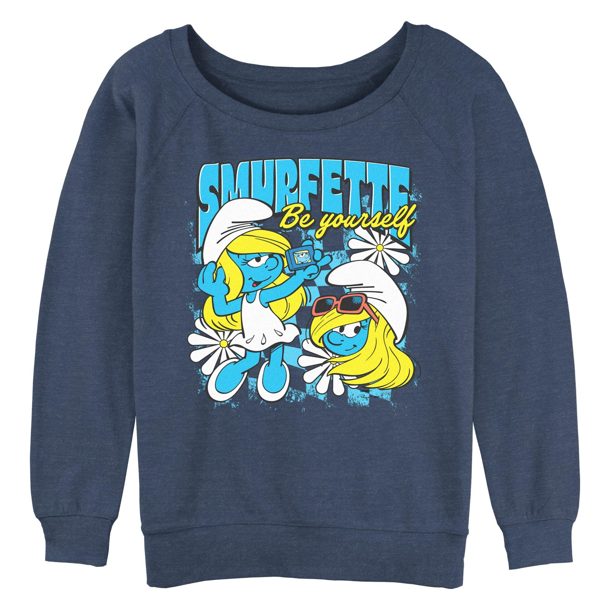 The Smurfs Smurfette Be Yourself Girls Slouchy Sweatshirt, , hi-res