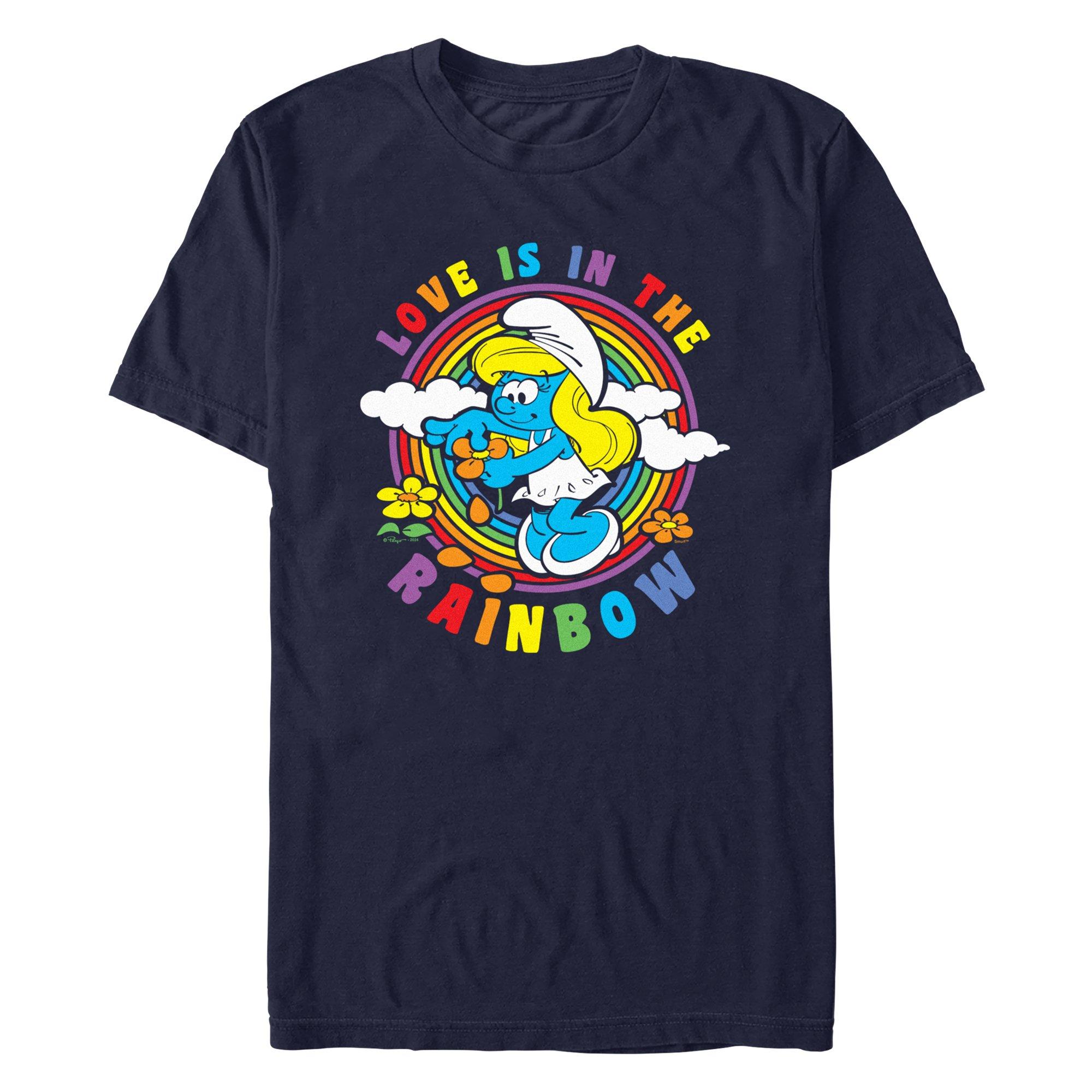 The Smurfs Smurfette Love Is In The Rainbow T-Shirt, NAVY, hi-res