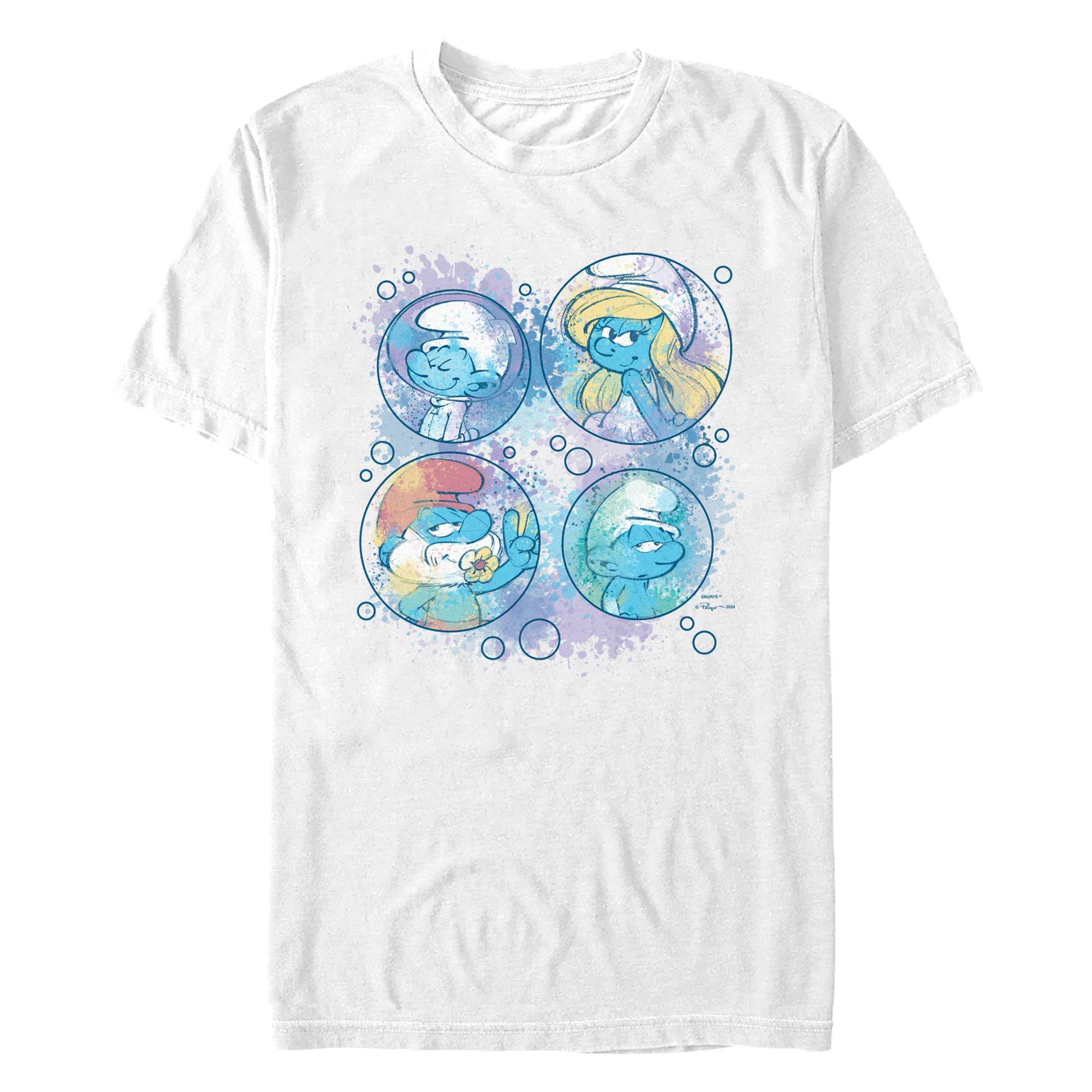 The Smurfs Pastel Bubble T-Shirt, WHITE, hi-res