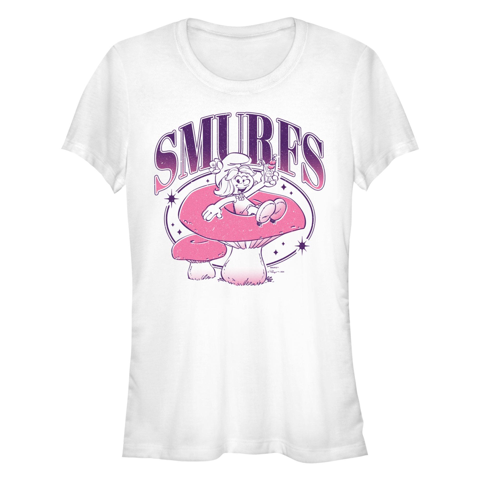 The Smurfs Mushroom Girls T-Shirt, WHITE, hi-res