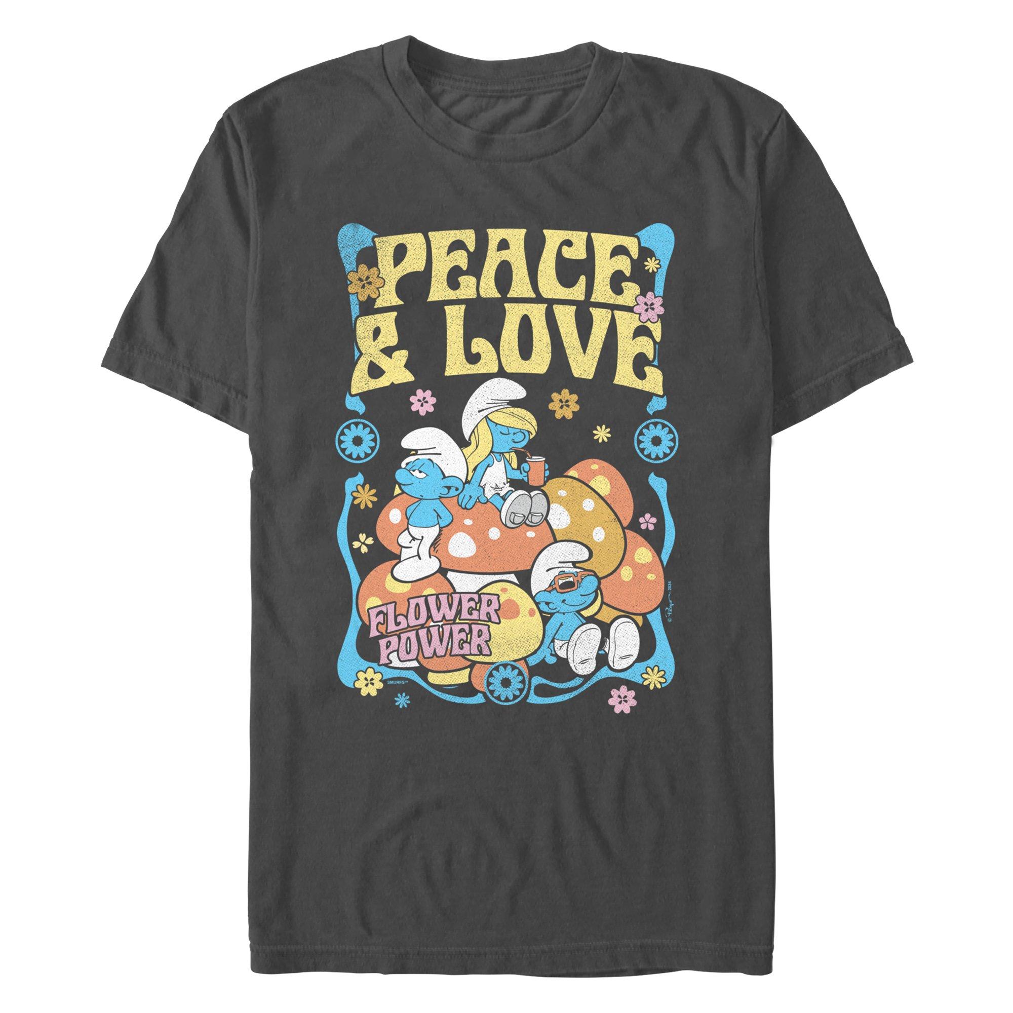 The Smurfs Flower Power T-Shirt, CHARCOAL, hi-res