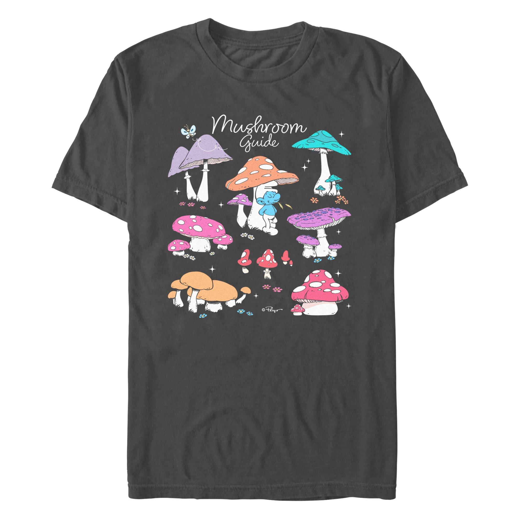 The Smurfs Mushroom Guide T-Shirt, CHARCOAL, hi-res