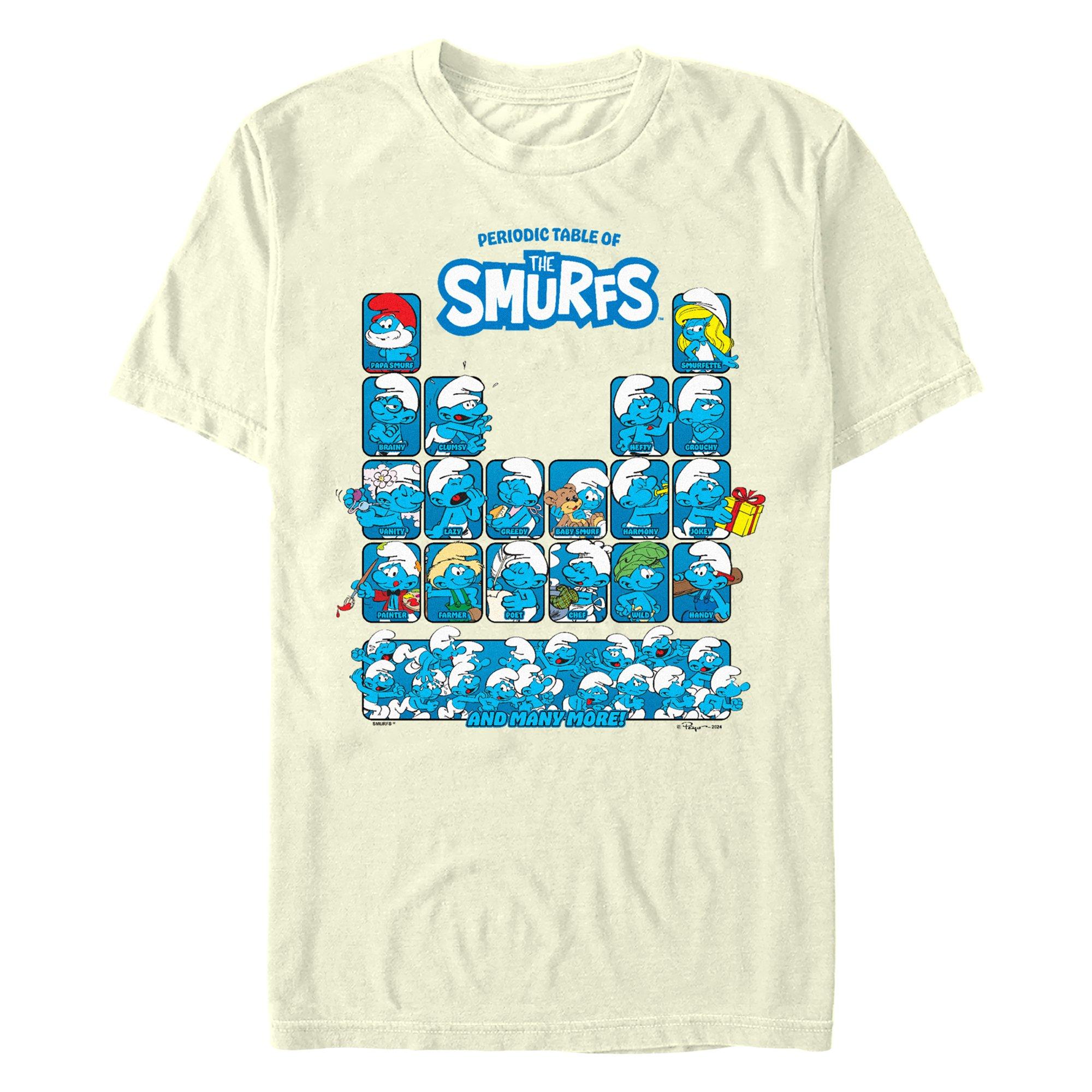 The Smurfs Periodic Smurf Table T-Shirt, NATURAL, hi-res