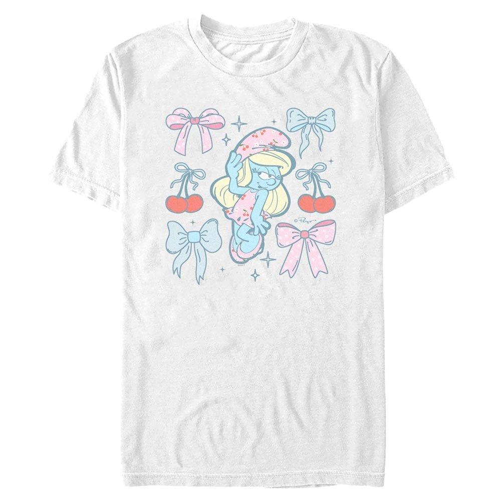 The Smurfs Smurfette Bows & Cherries T-Shirt, WHITE, hi-res