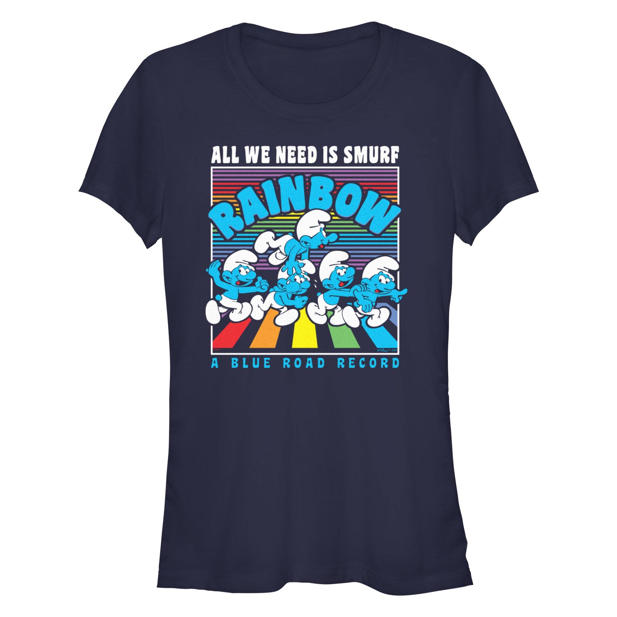 The Smurfs All We Need Is Smurf Girls T-Shirt, NAVY, hi-res