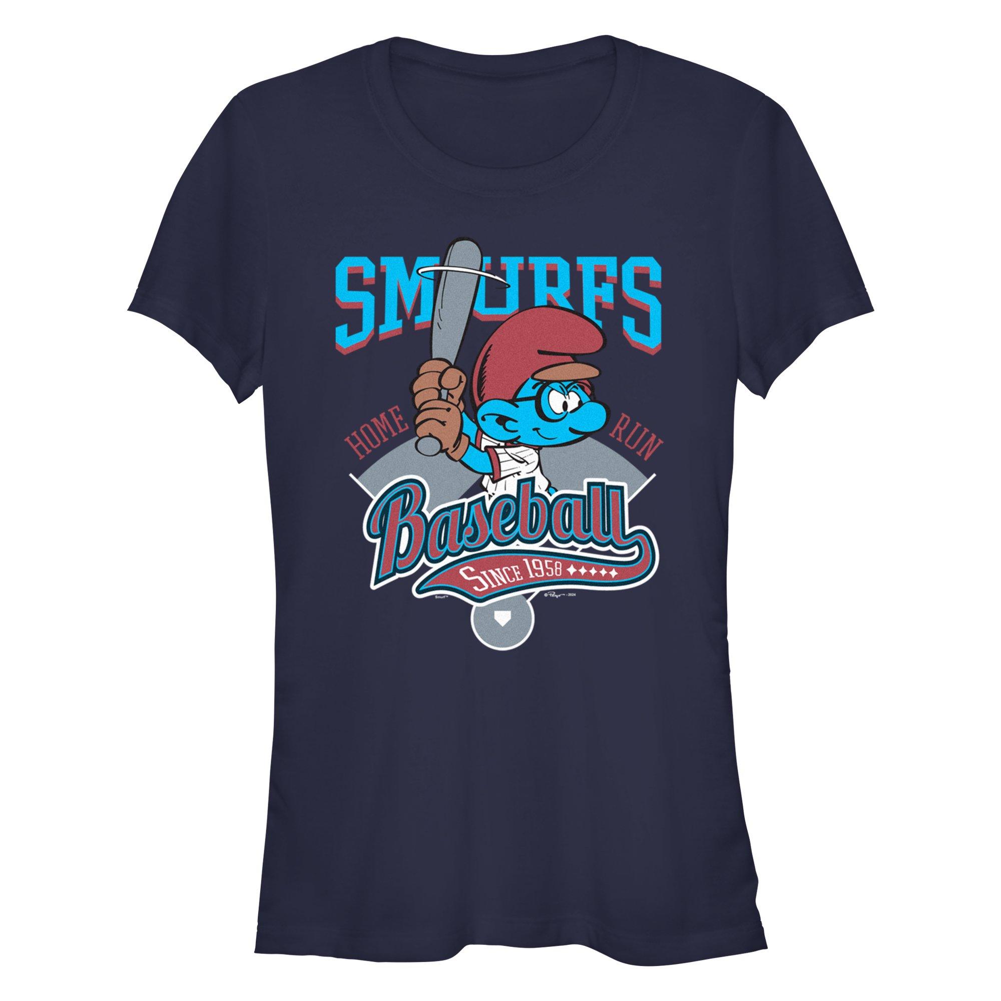 The Smurfs Baseball Girls T-Shirt, NAVY, hi-res