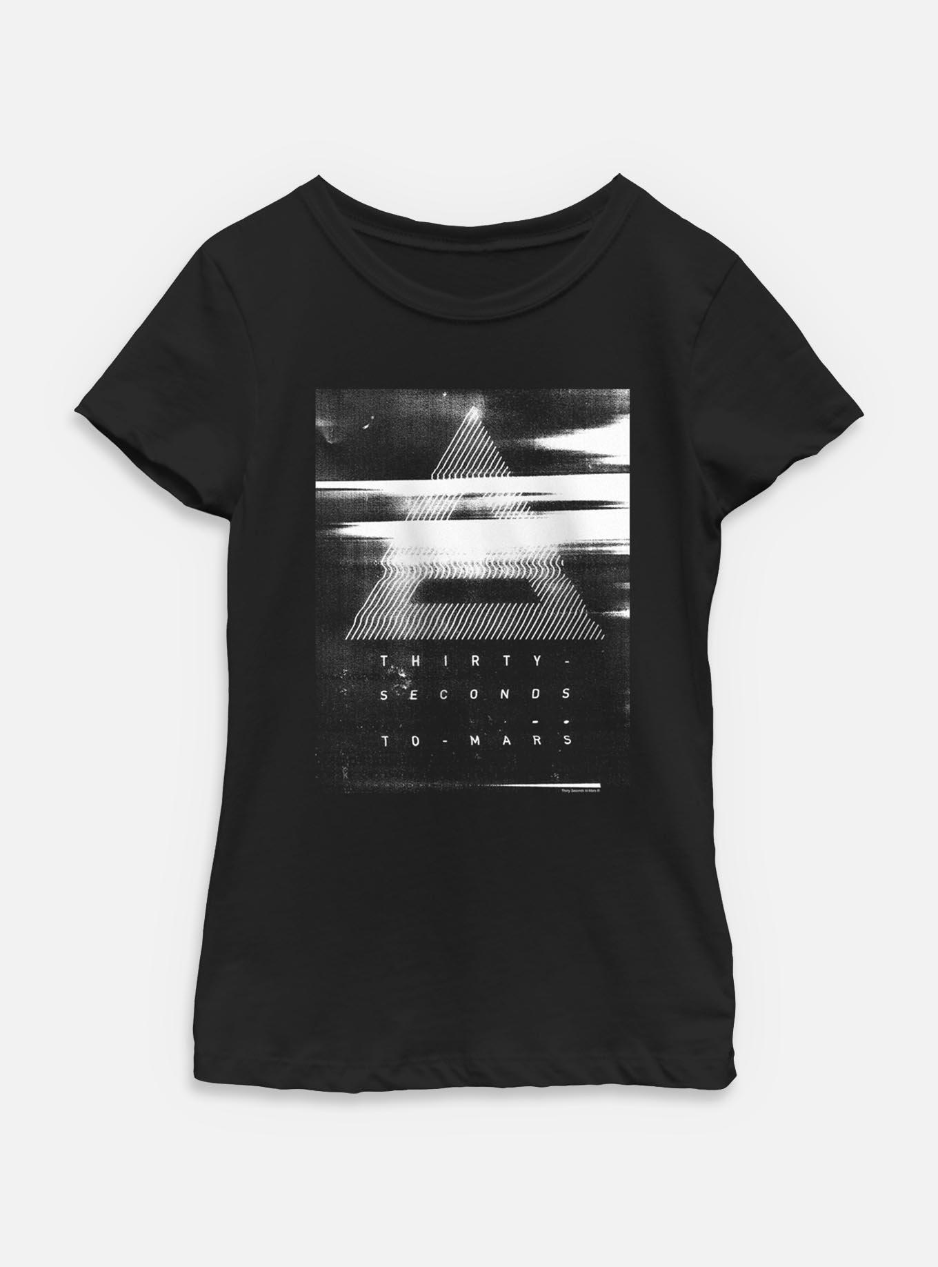 30 Seconds To Mars Triad Smear Youth Girls T-Shirt, BLACK, hi-res