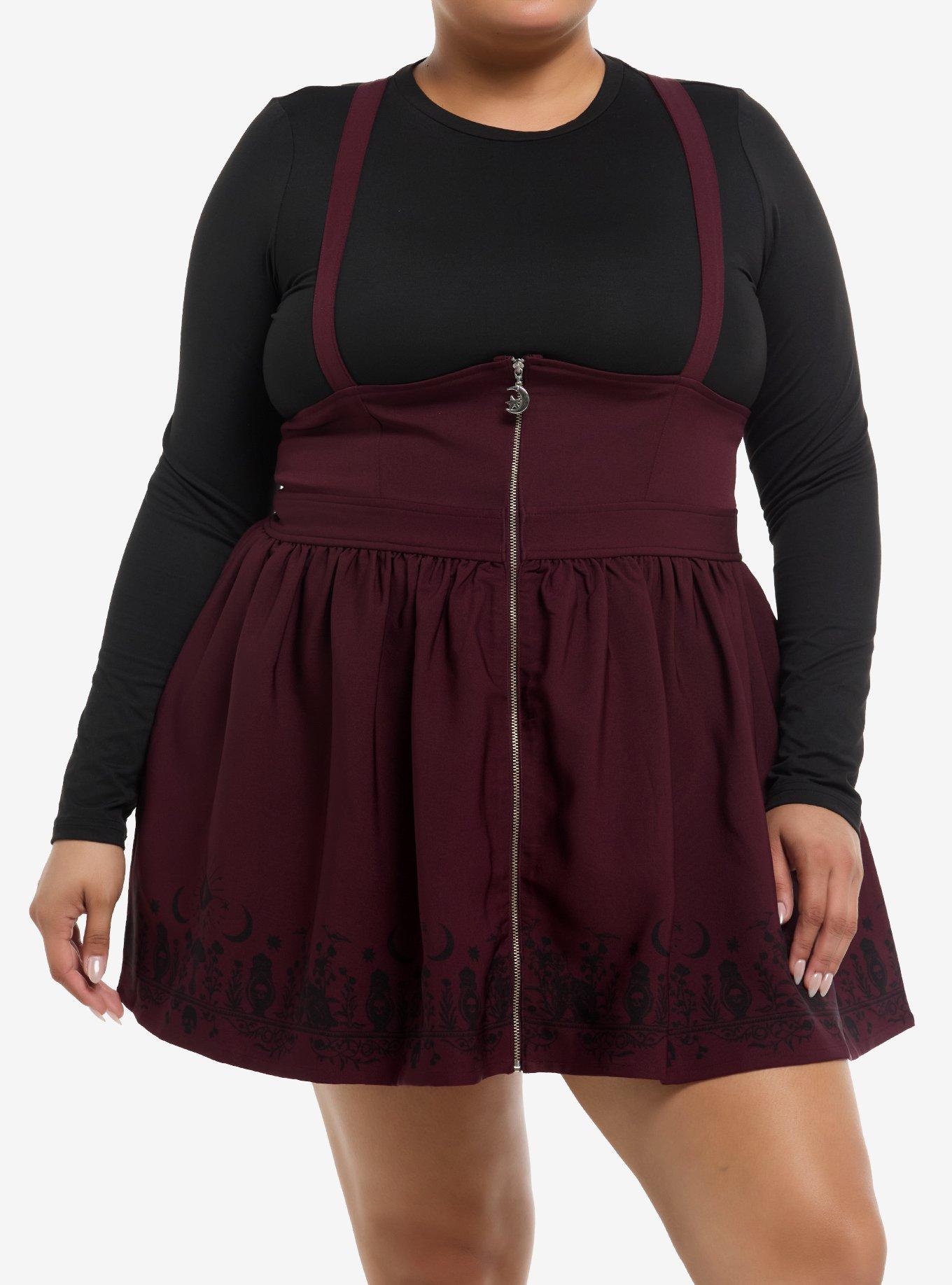Burgundy Celestial Apothecary Skirtall Plus Size, , hi-res
