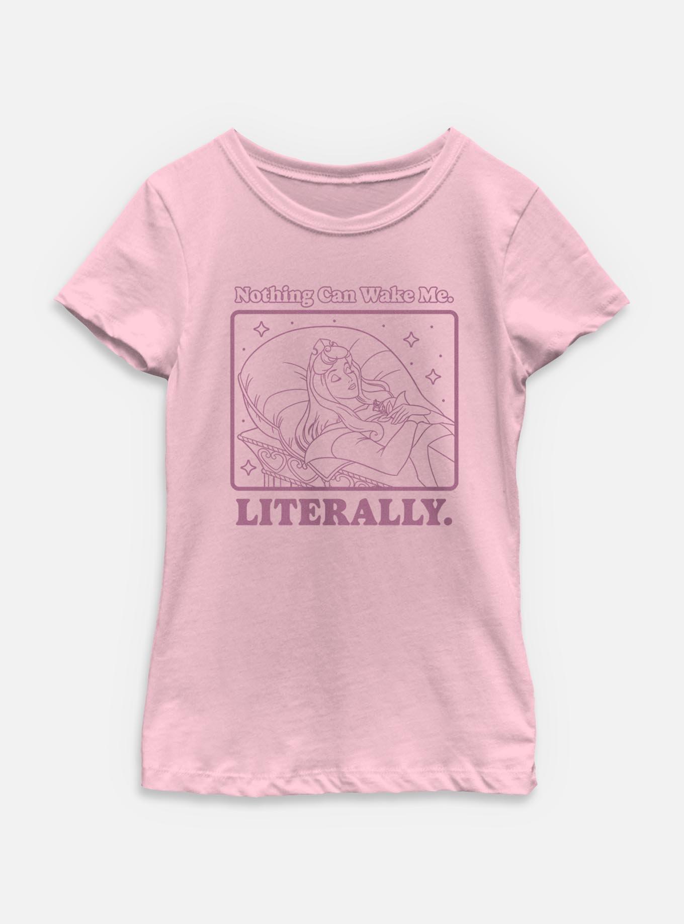 Disney Princesses Aurora Nothing Can Wake Me Youth Girls T-Shirt, , hi-res