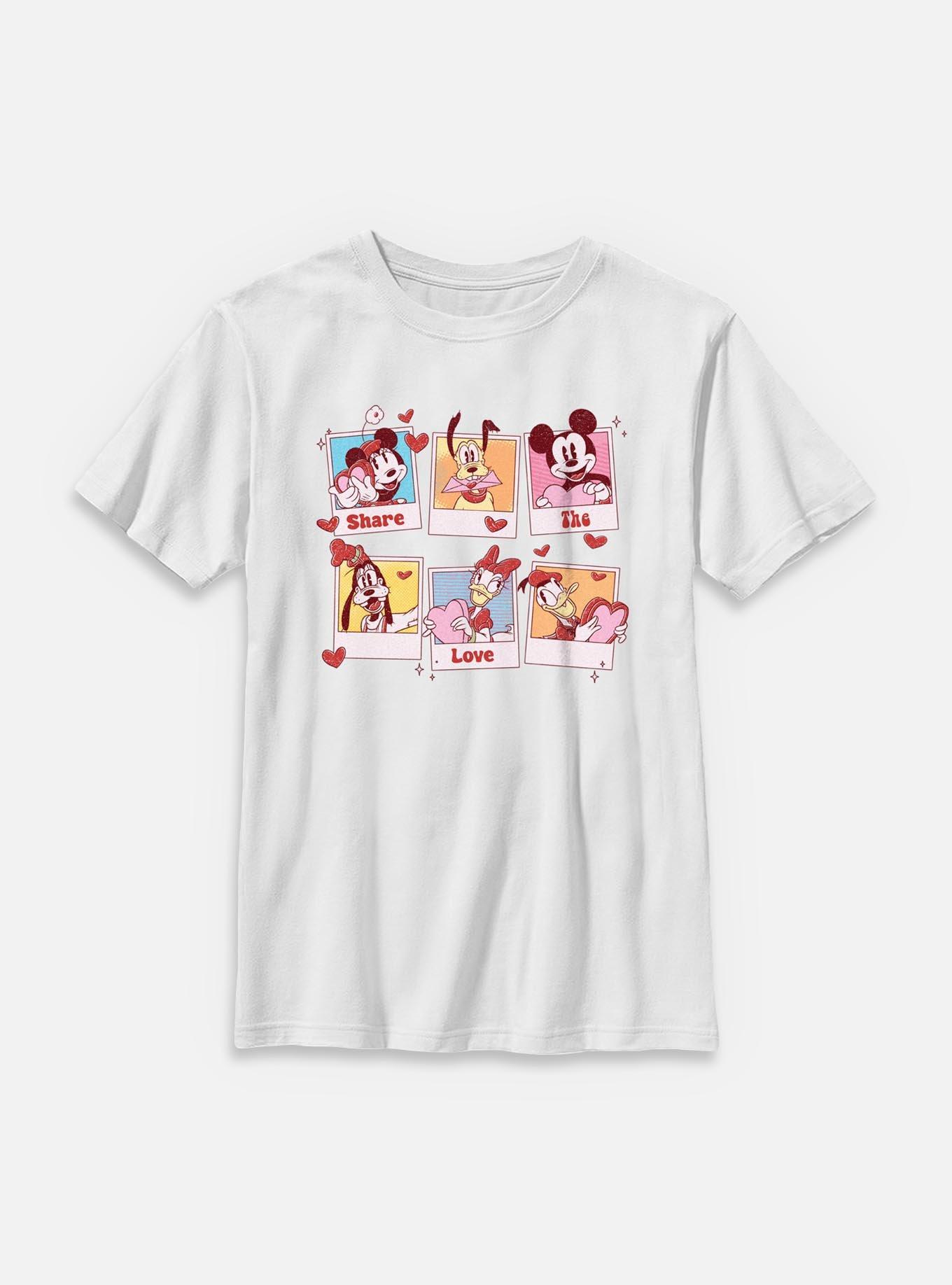 Disney Mickey Mouse Share The Love Polaroids Youth T-Shirt, , hi-res