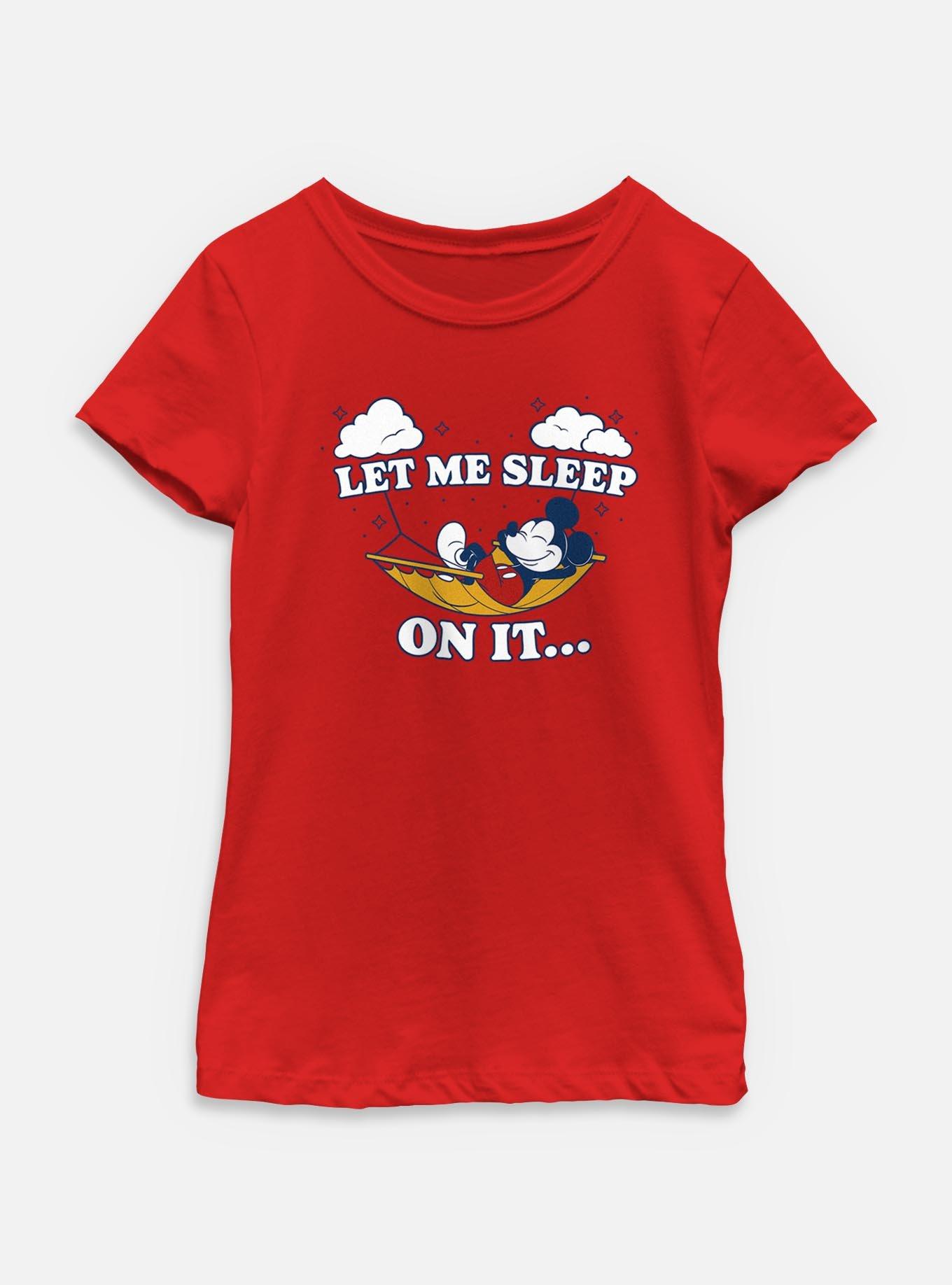 Disney Mickey Mouse Let Me Sleep On It Youth Girls T-Shirt, , hi-res