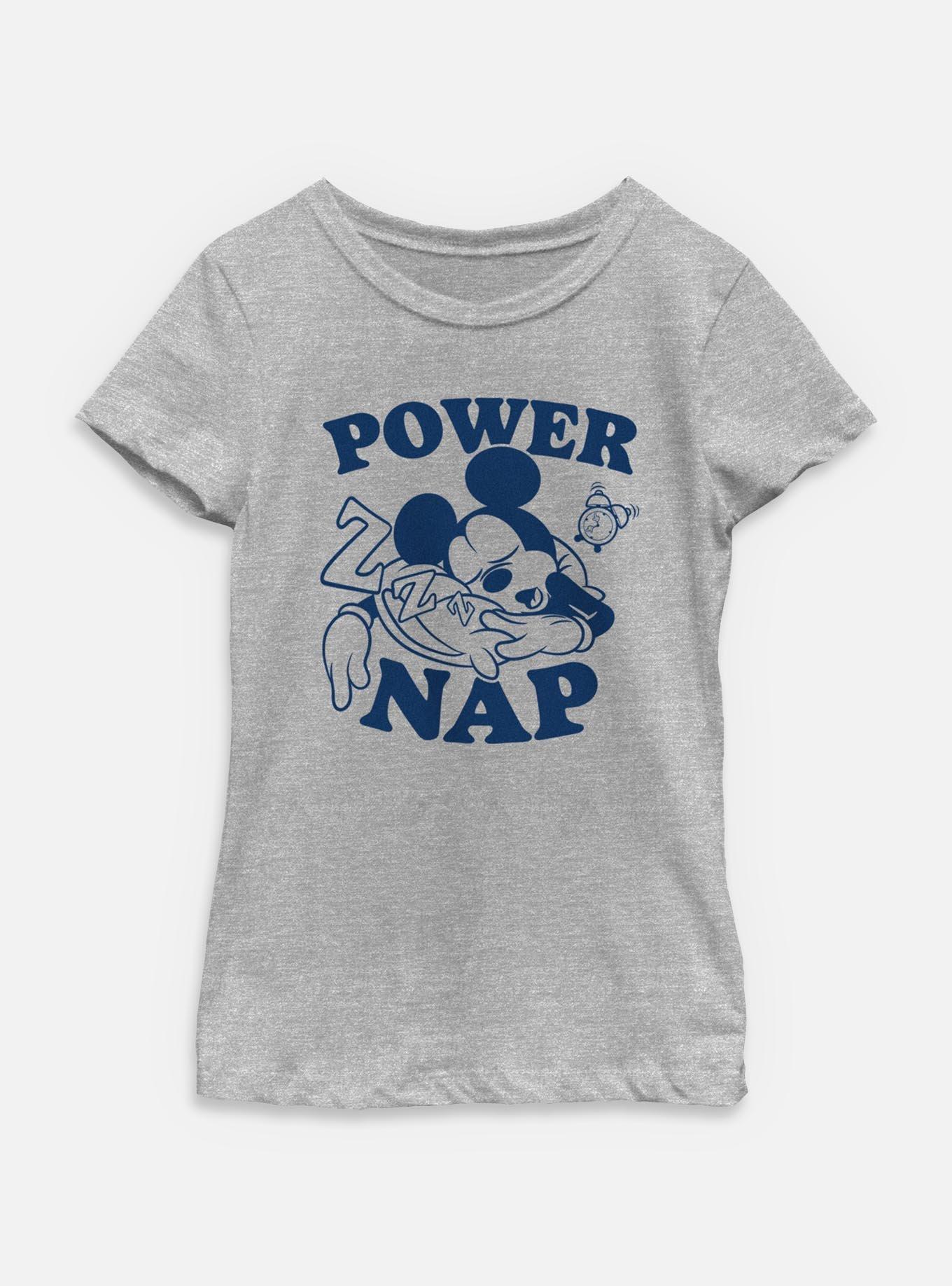 Disney Mickey Mouse Power Nap Youth Girls T-Shirt, , hi-res