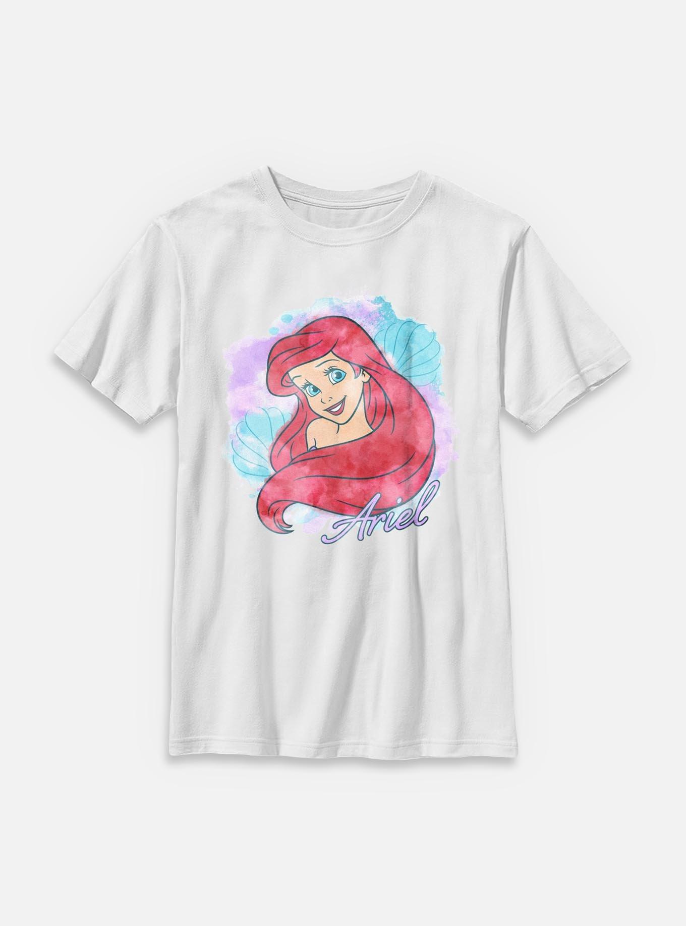Disney Princesses Watercolor Ariel Youth T-Shirt, , hi-res