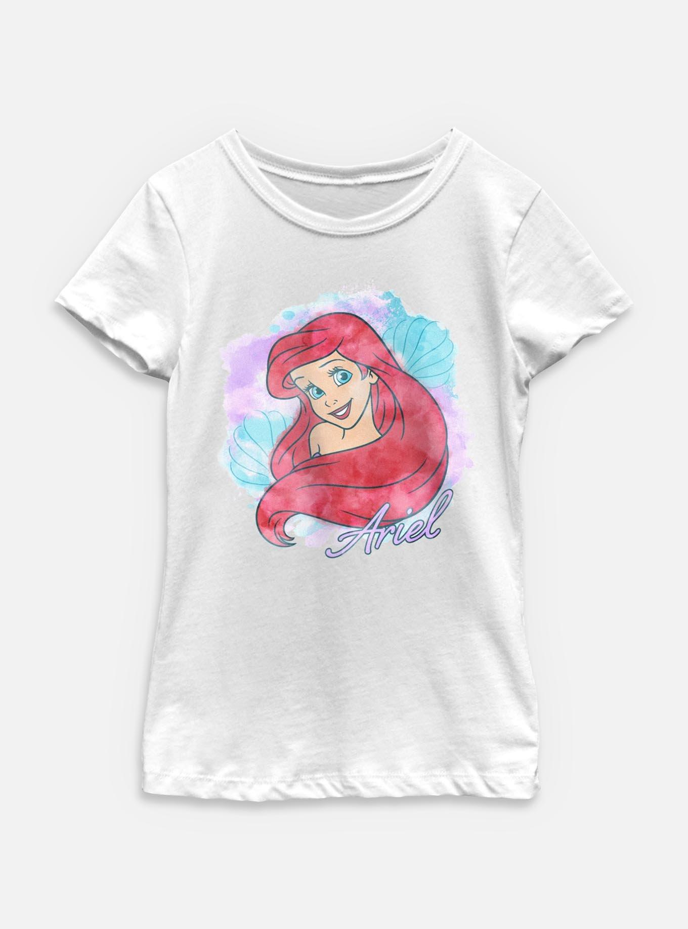 Disney Princesses Watercolor Ariel Youth Girls T-Shirt, , hi-res