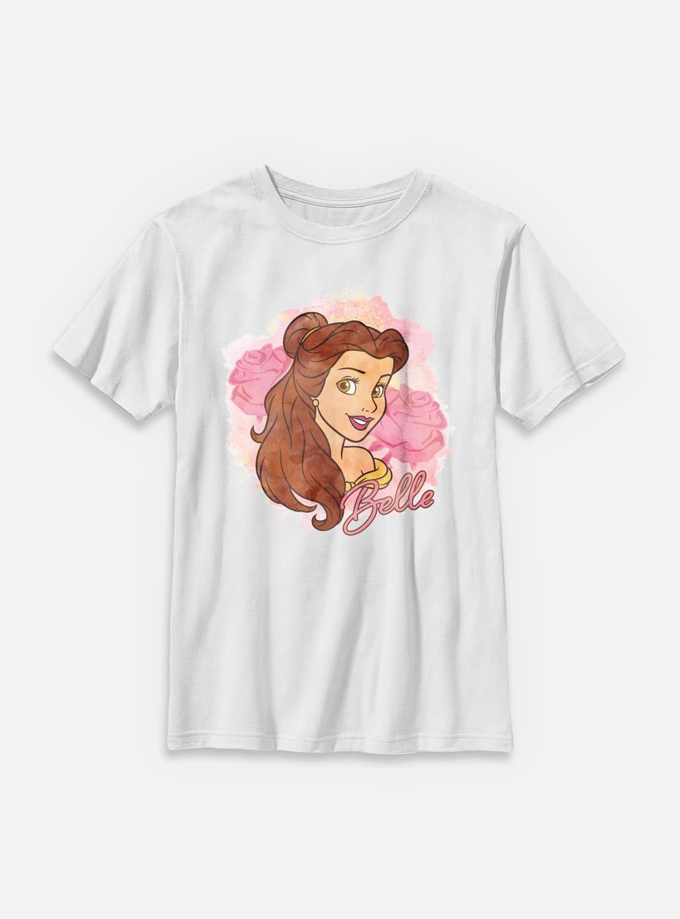 Disney Princesses Watercolor Belle Youth T-Shirt, , hi-res