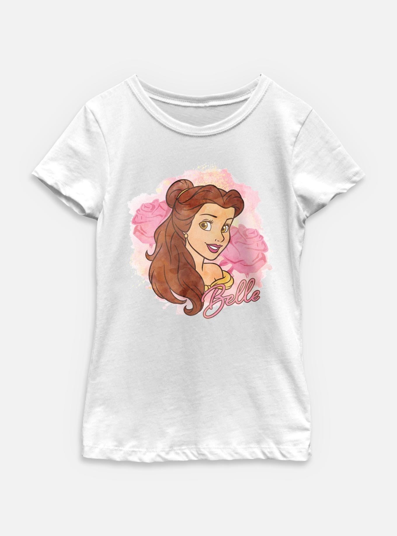 Disney Princesses Watercolor Belle Youth Girls T-Shirt, , hi-res
