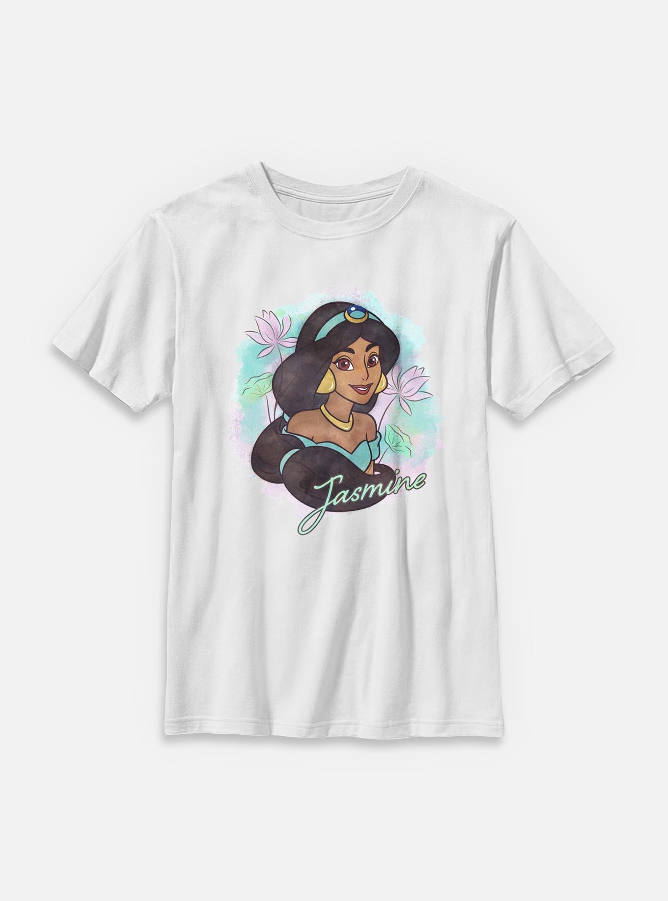 Disney Princesses Watercolor Jasmine Youth T-Shirt, , hi-res