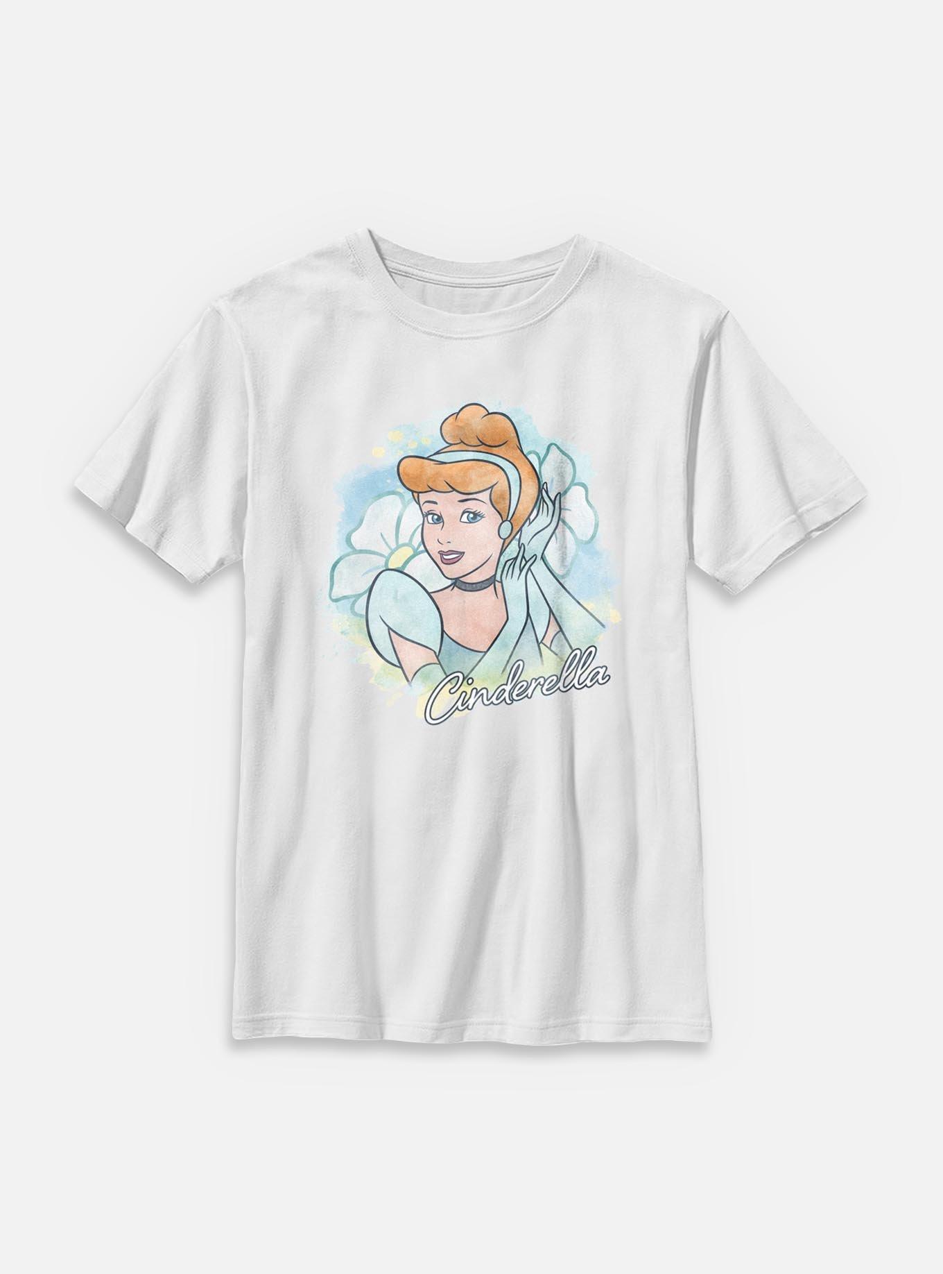 Disney Princesses Cinderella Watercolor Youth T-Shirt