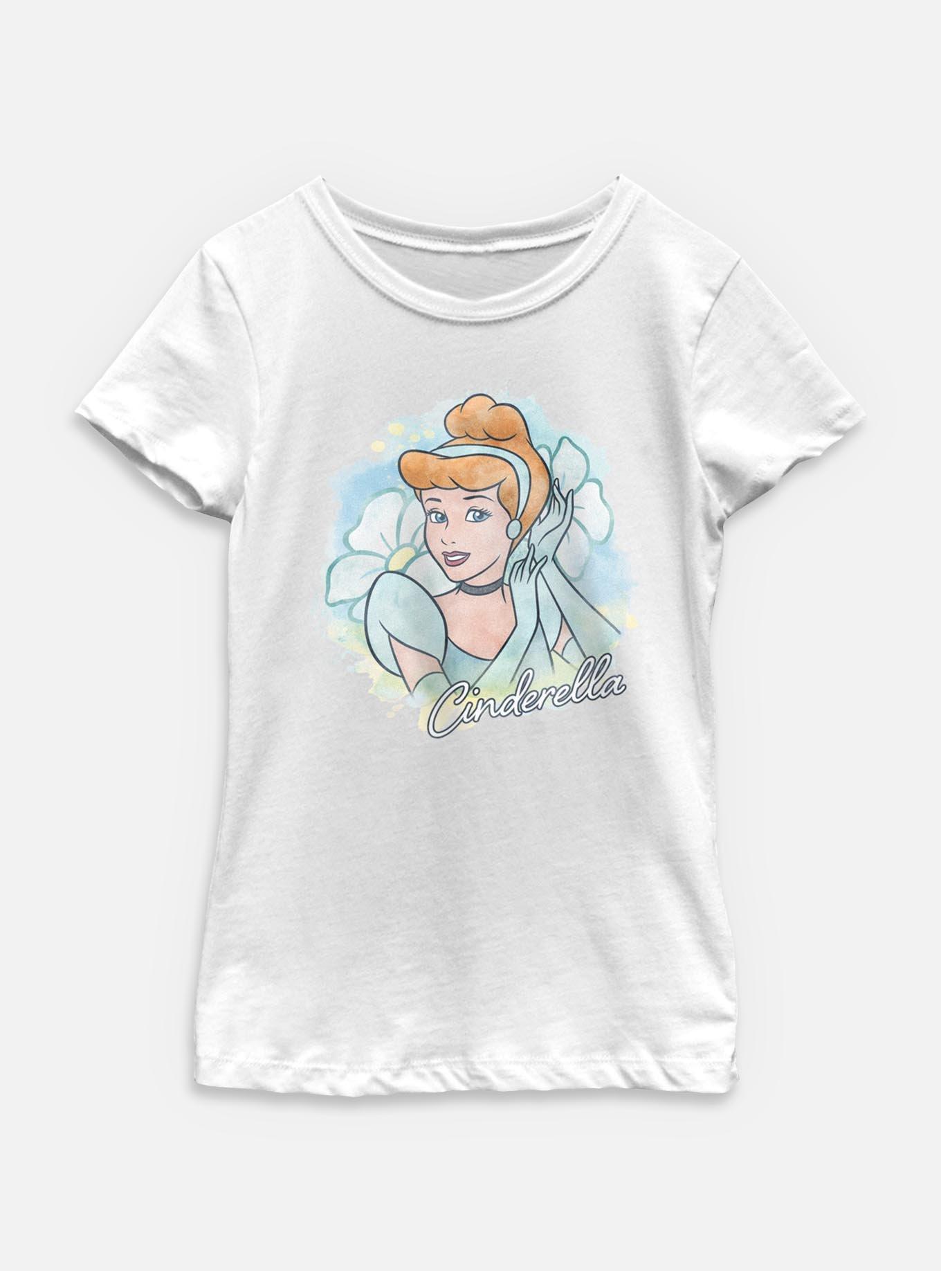 Disney Princesses Cinderella Watercolor Youth Girls T-Shirt, , hi-res