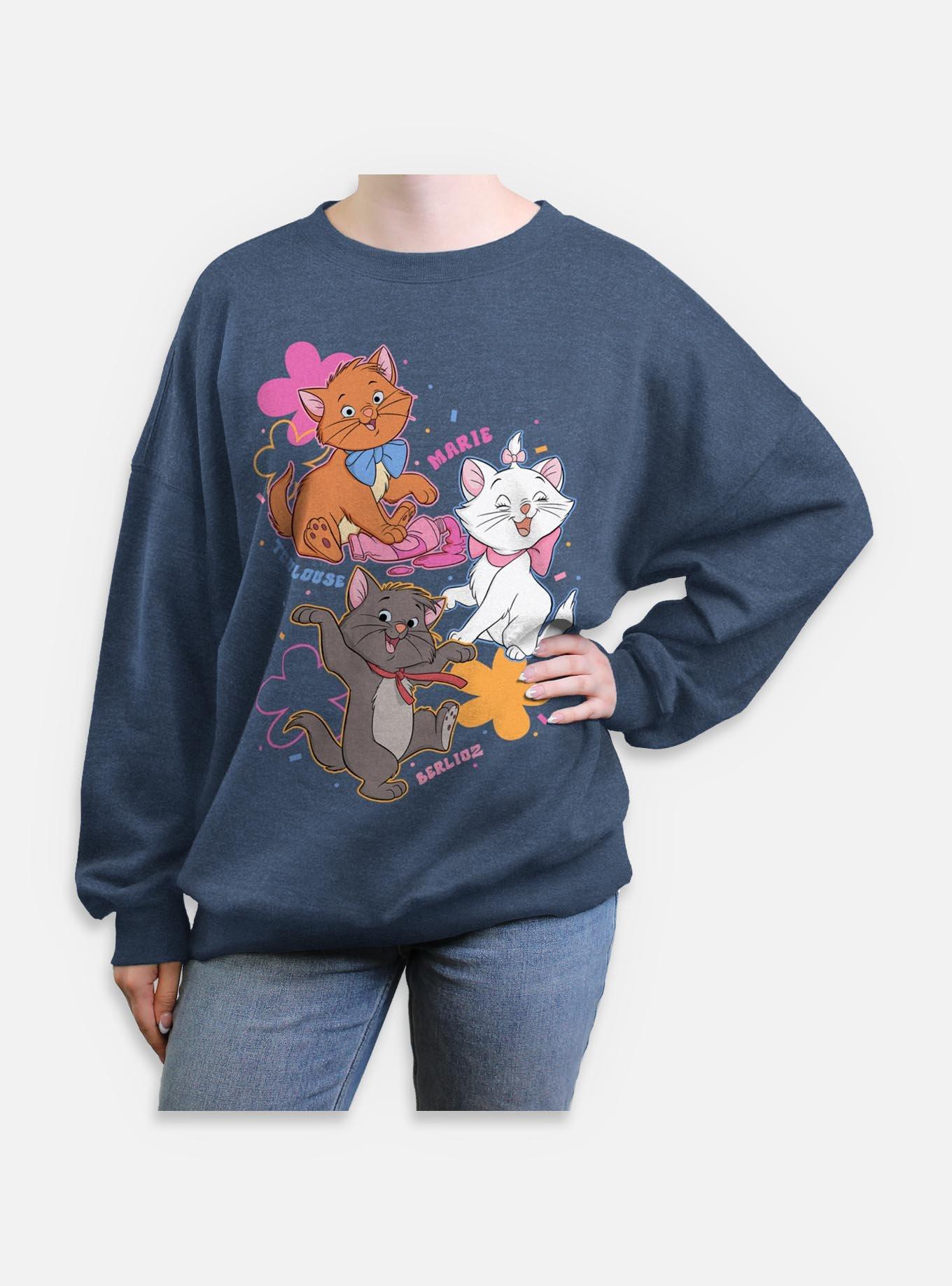 Disney The AristoCats Friends Womens Oversized Sweatshirt, , hi-res