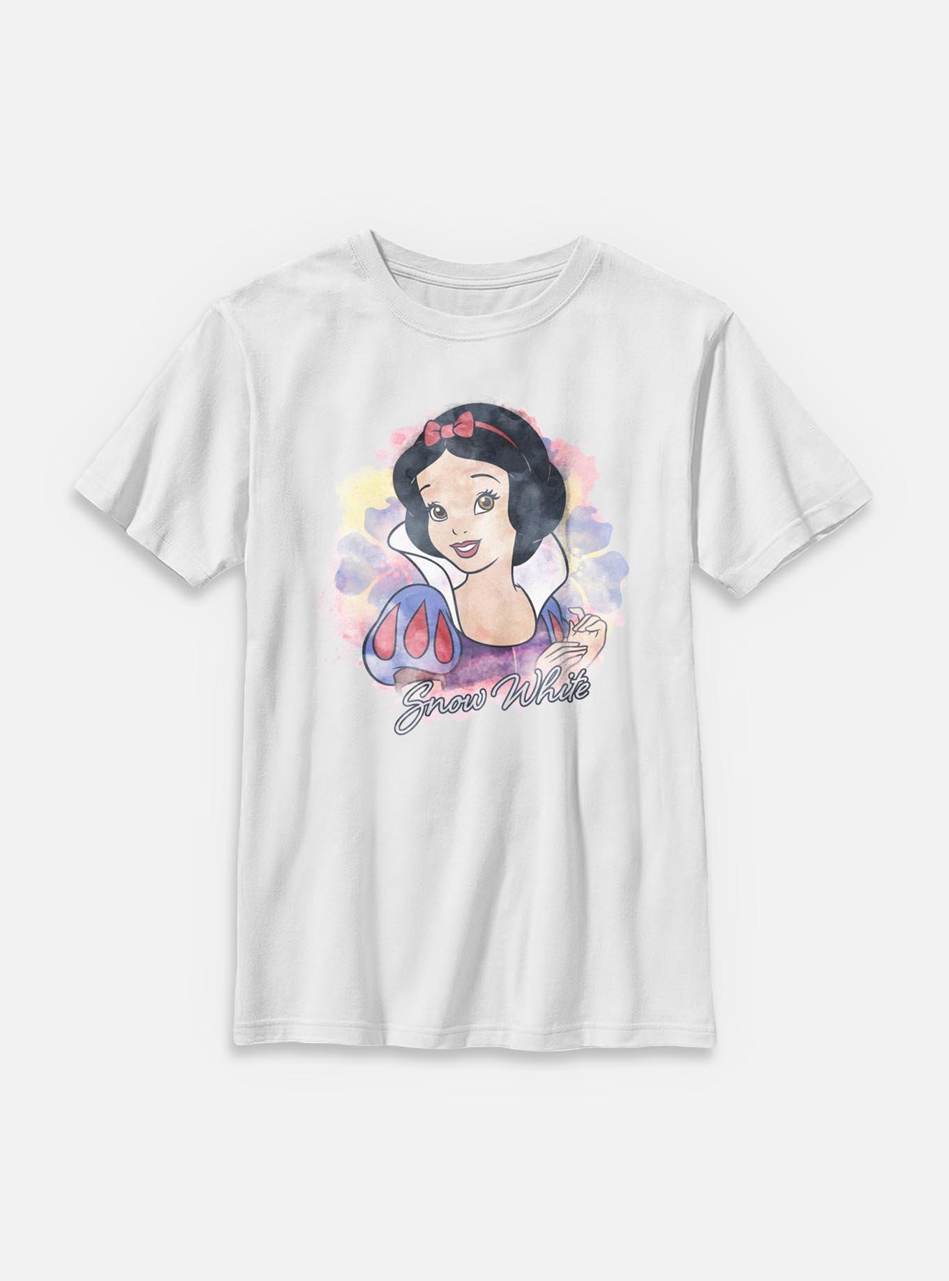 Disney Princesses Watercolor Snow White Youth T-Shirt, , hi-res