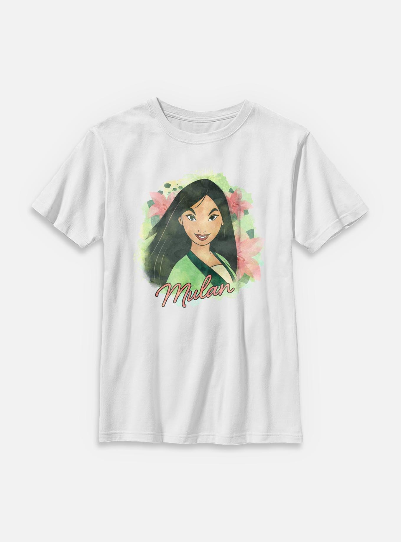 Disney Princesses Watercolor Mulan Youth T-Shirt, , hi-res