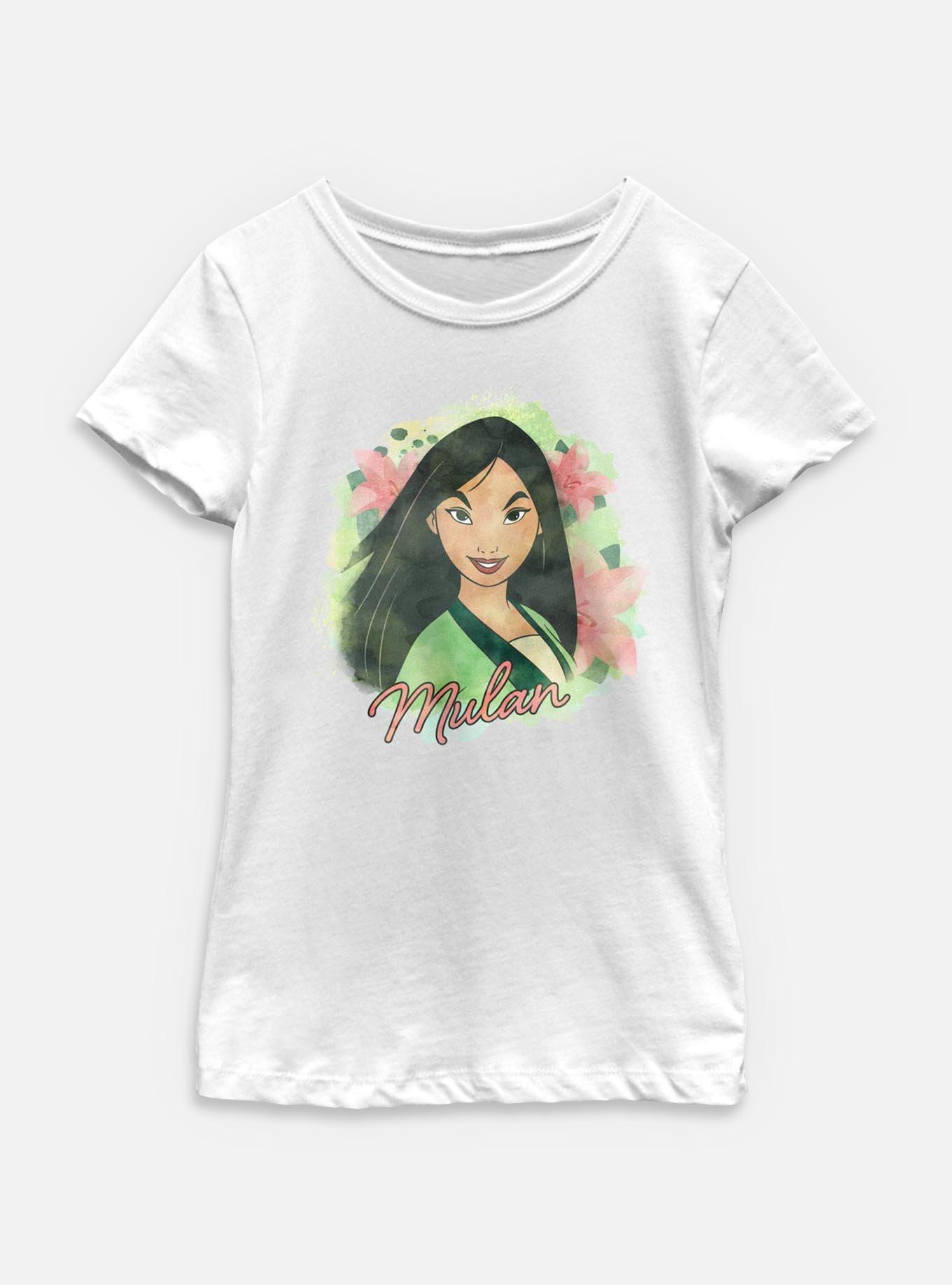 Disney Princesses Watercolor Mulan Youth Girls T-Shirt, , hi-res