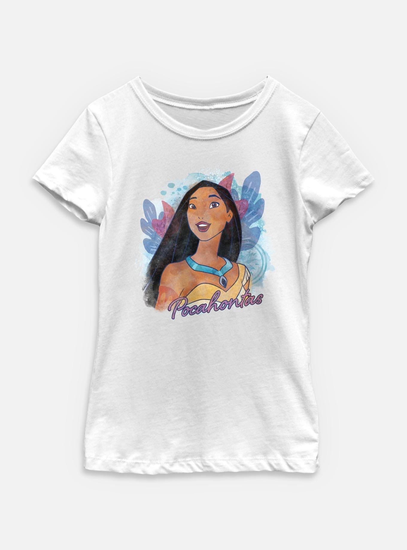 Disney Princesses Watercolor Pocahontas Youth Girls T-Shirt, , hi-res