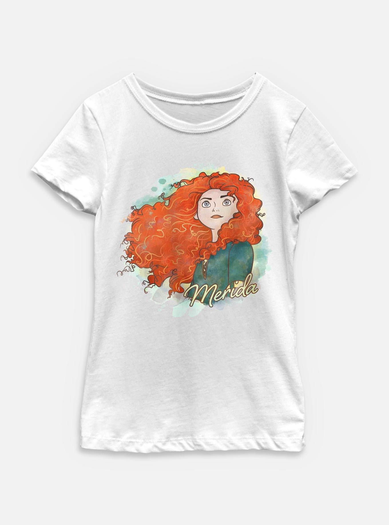 Disney Princesses Watercolor Merida Youth Girls T-Shirt, , hi-res