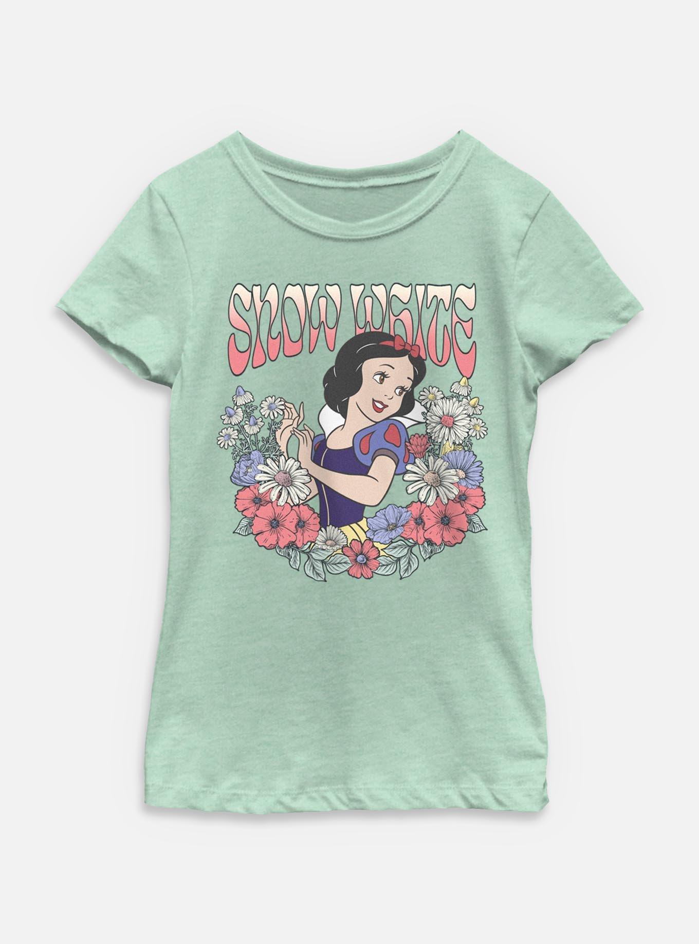Disney Princesses Snow White Floral Wreath Youth Girls T-Shirt, , hi-res