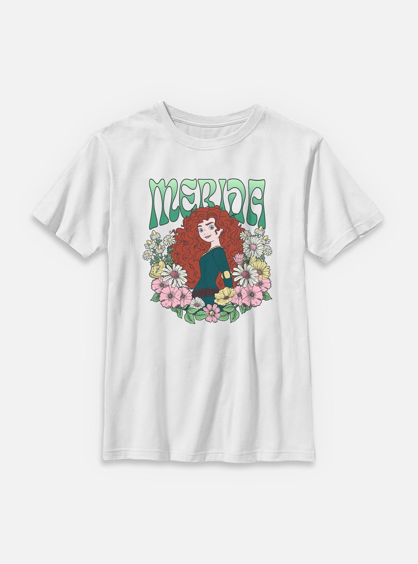 Disney Princesses Merida Floral Wreath Youth T-Shirt, , hi-res