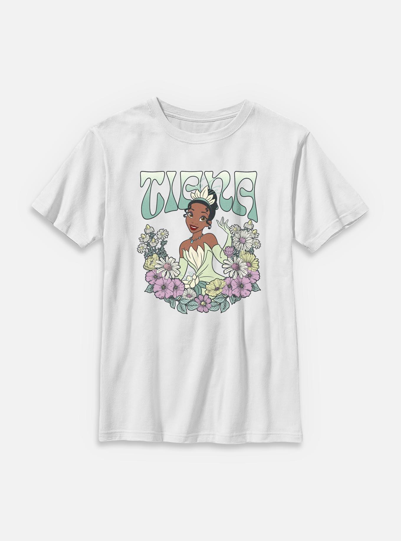 Disney Princesses Tiana Floral Wreath Youth T-Shirt, , hi-res