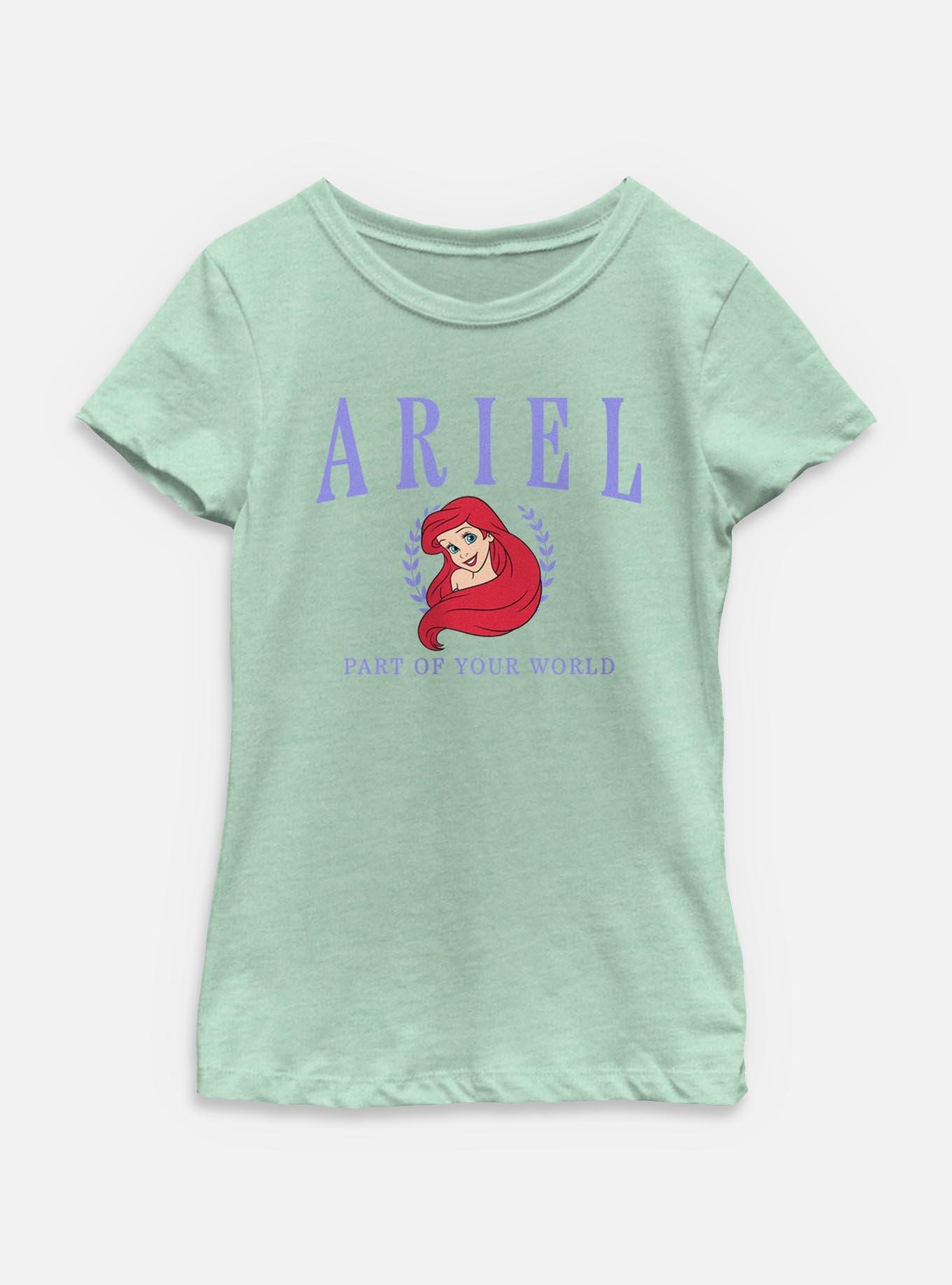 Disney Princesses Ariel Collegiate Youth Girls T-Shirt, , hi-res
