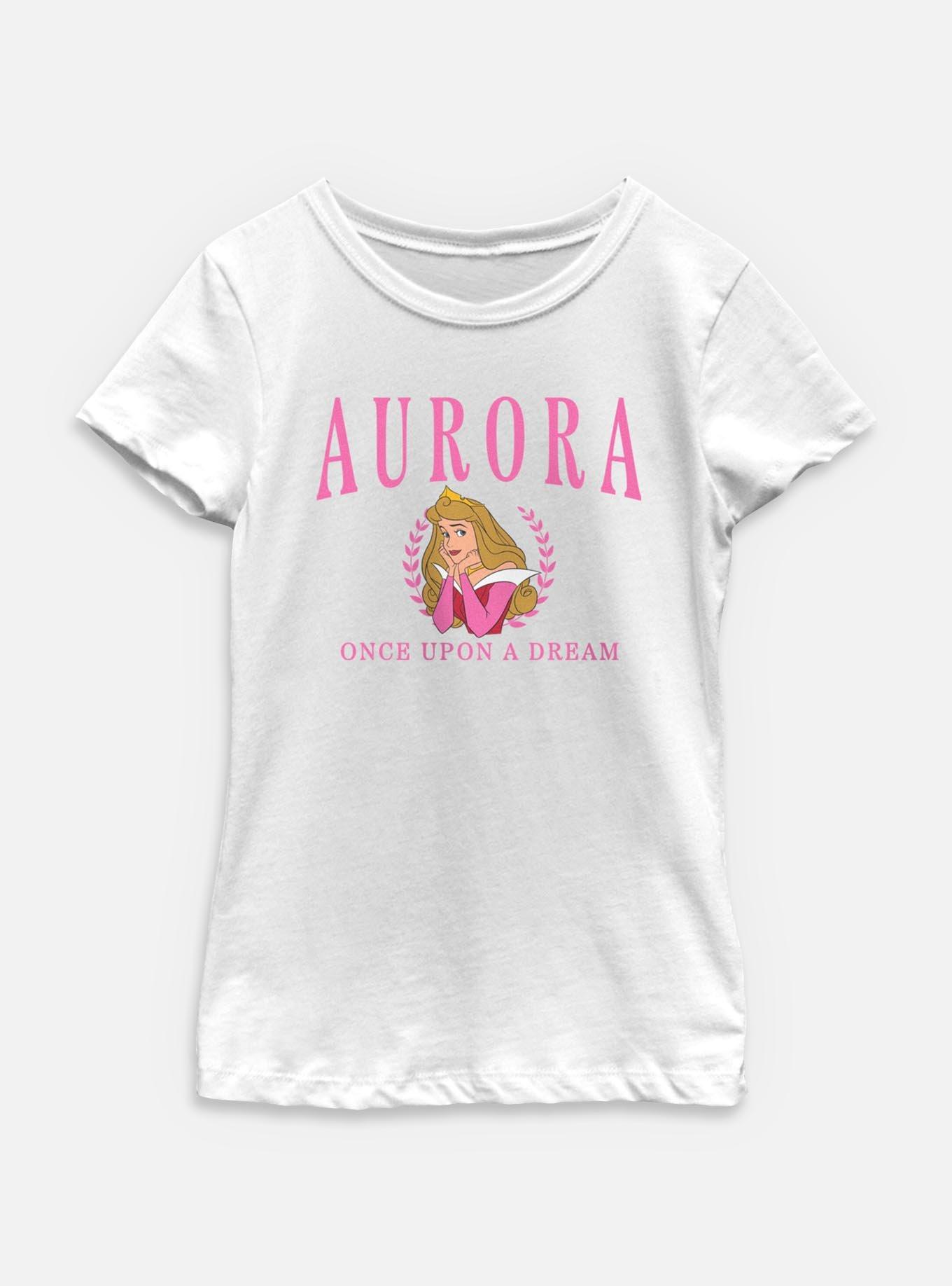 Disney Princesses Aurora Collegiate Youth Girls T-Shirt, , hi-res
