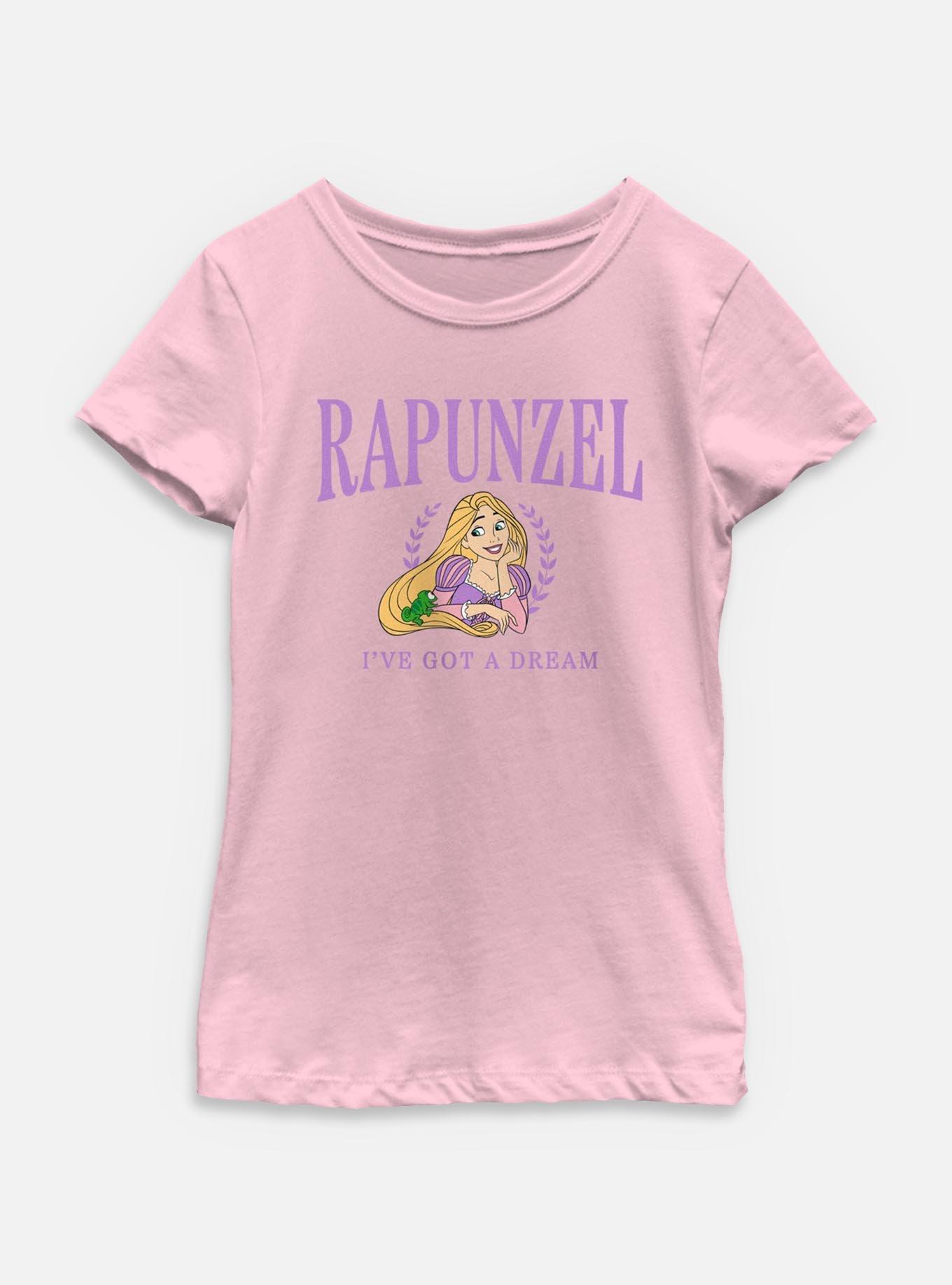 Disney Princesses Rapunzel Collegiate Youth Girls T-Shirt, , hi-res