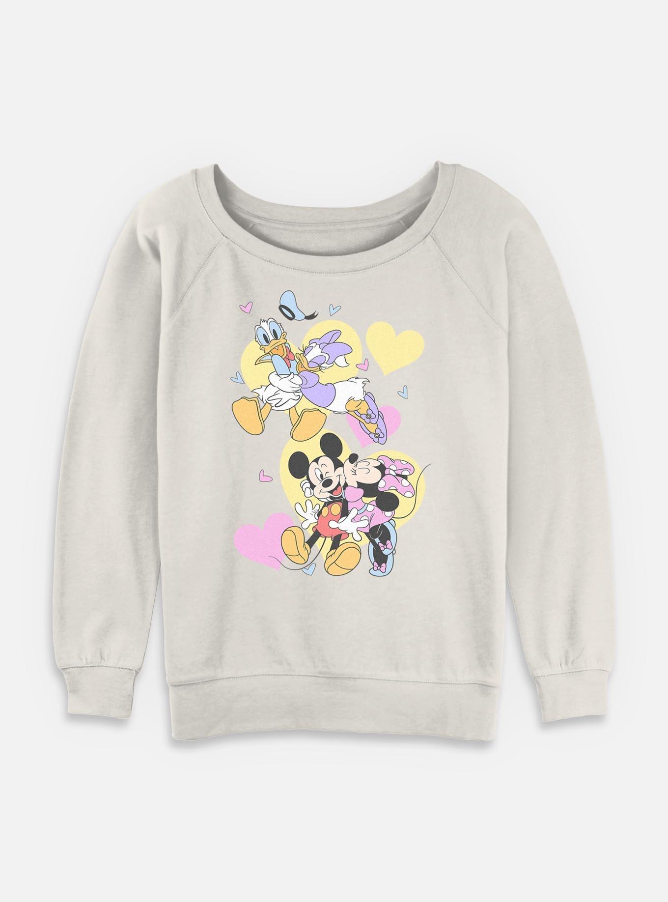 Disney Mickey Mouse Couple Of Loves Womens Slouchy Sweatshirt, , hi-res