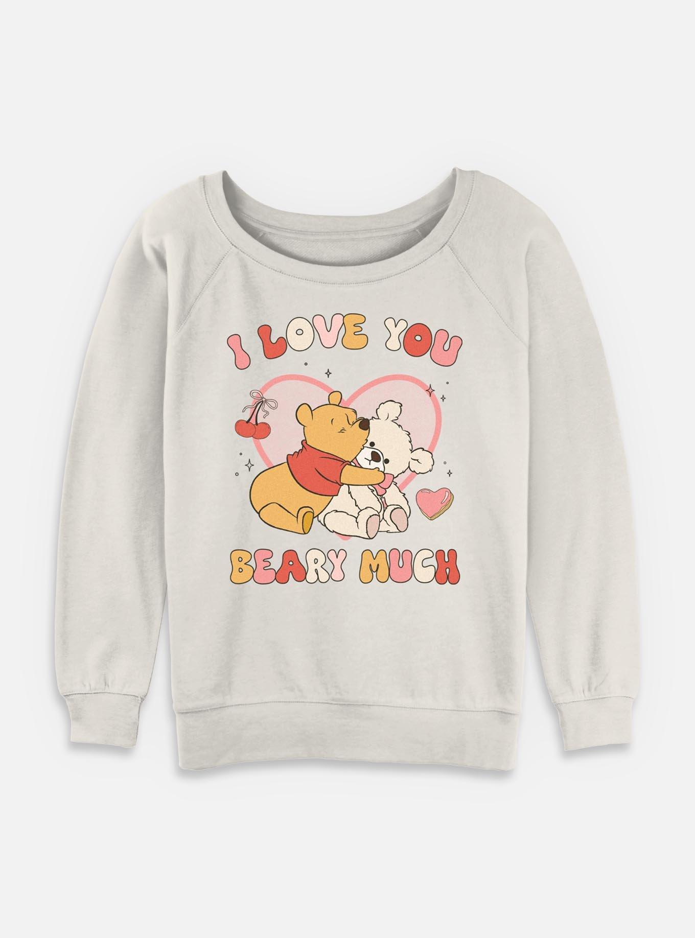 Disney Winnie The Pooh Love You Beary Much Womens Slouchy Sweatshirt