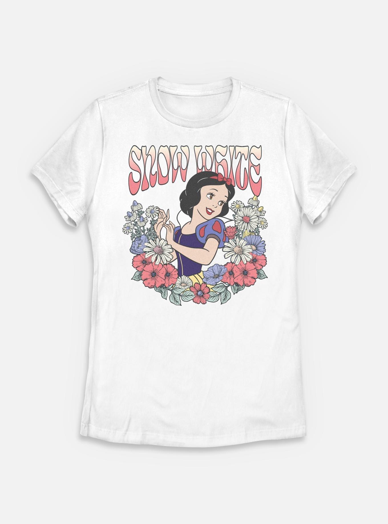 Disney Princesses Snow White Floral Wreath Womens T-Shirt, , hi-res
