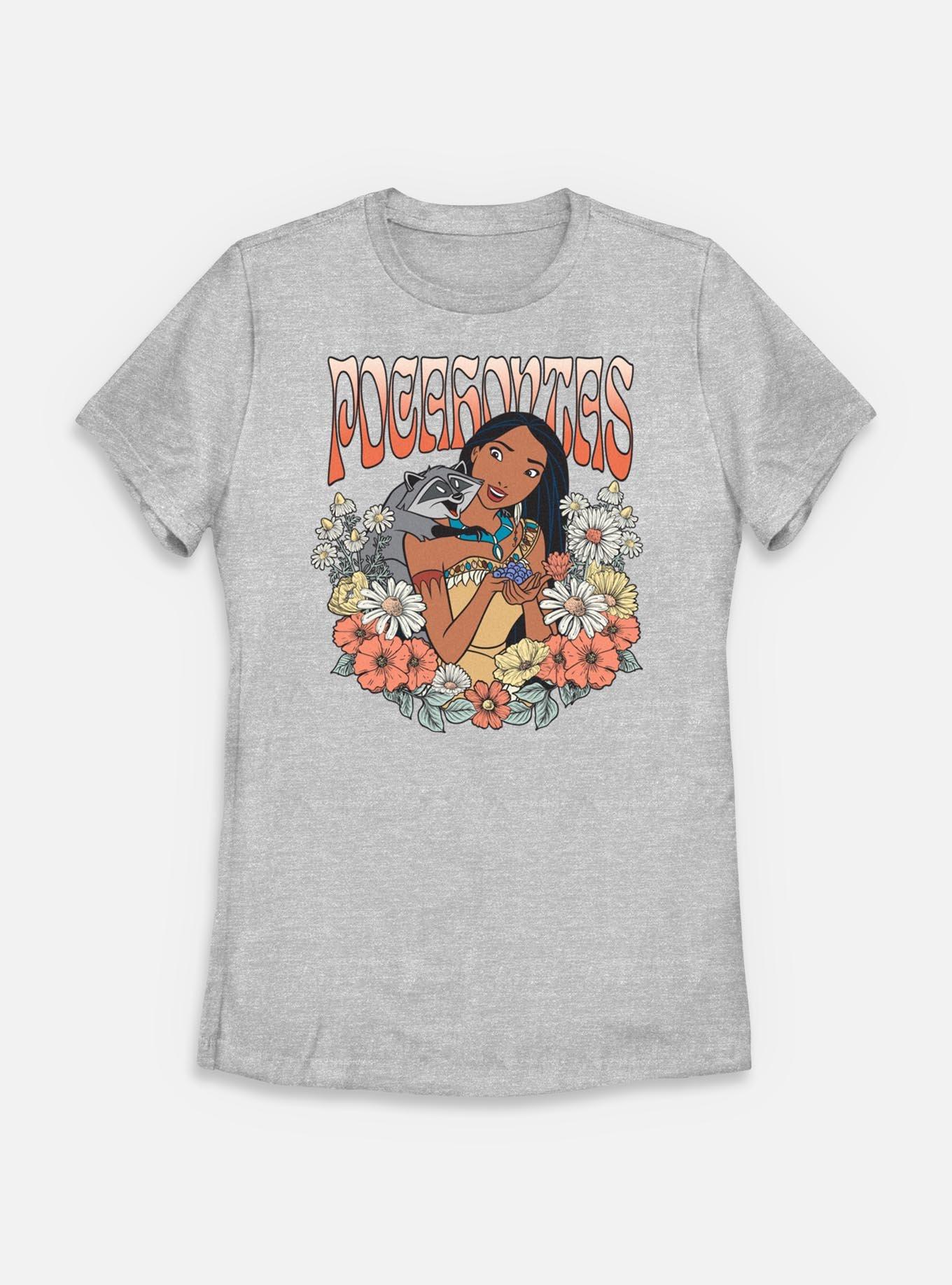 Disney Princesses Pocahontas Floral Wreath Womens T-Shirt, , hi-res
