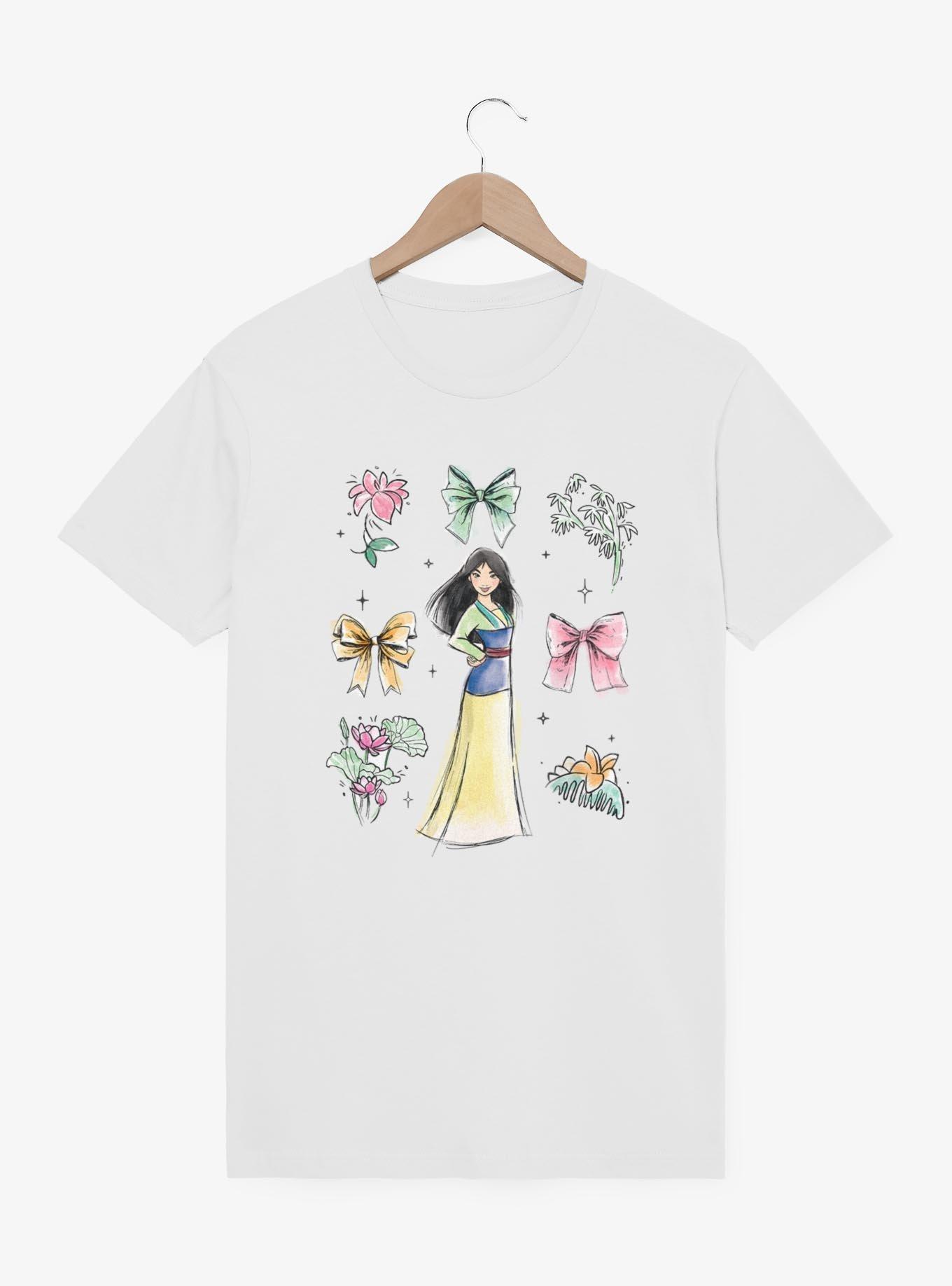 Disney Princesses Mulan Bow Icons T-Shirt, , hi-res
